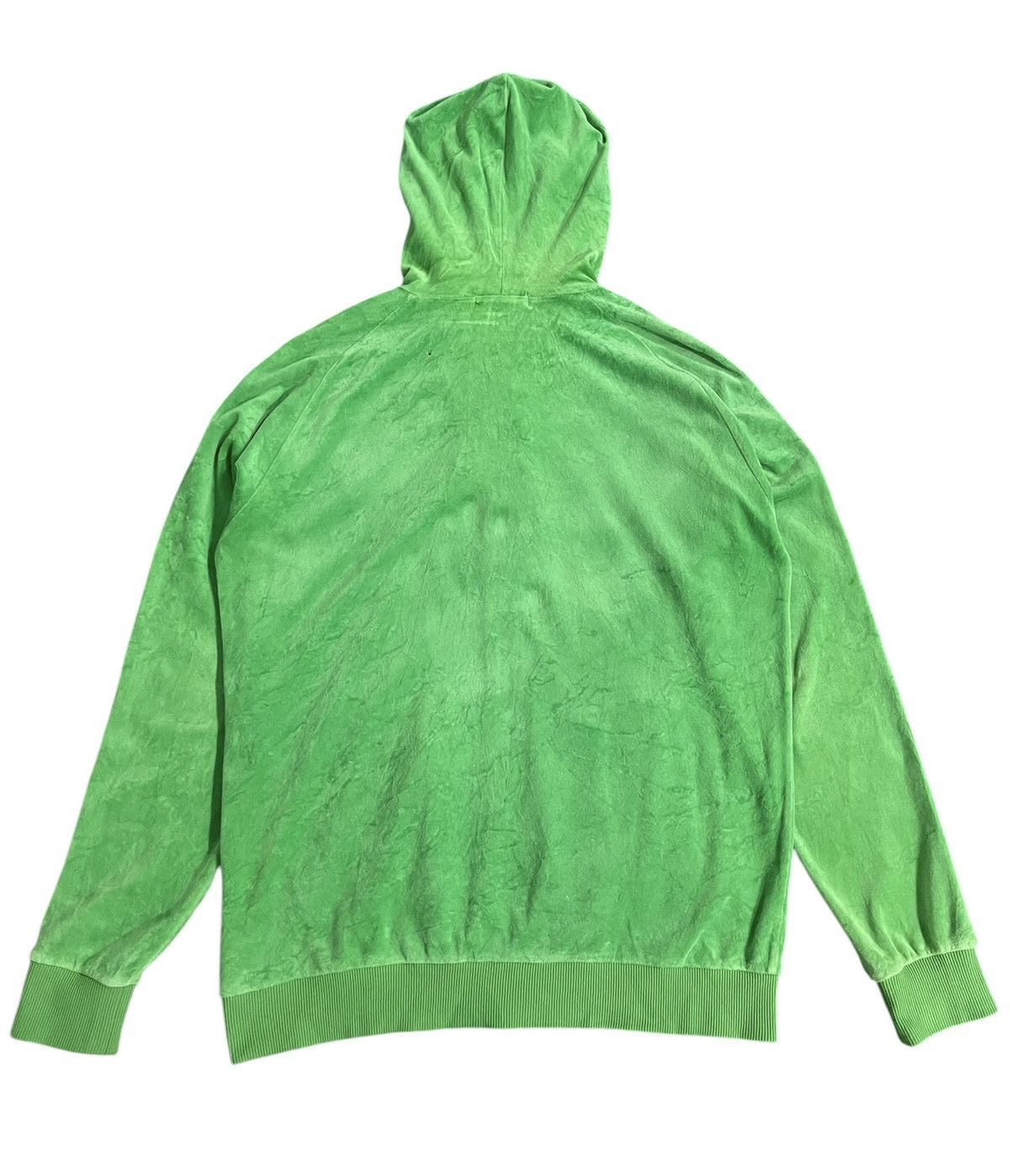 Fred Perry × Vintage Vintage Fred Perry Velvet Green Hoodie Jacket Size US L / EU 52-54 / 3 - 2 Thumbnail