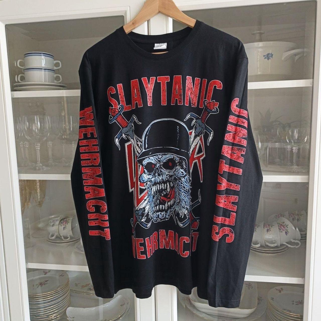 Band Tees Long sleeve Slayer - Slaytanic Wehrmacht - trash metal Size US L / EU 52-54 / 3 - 3 Thumbnail