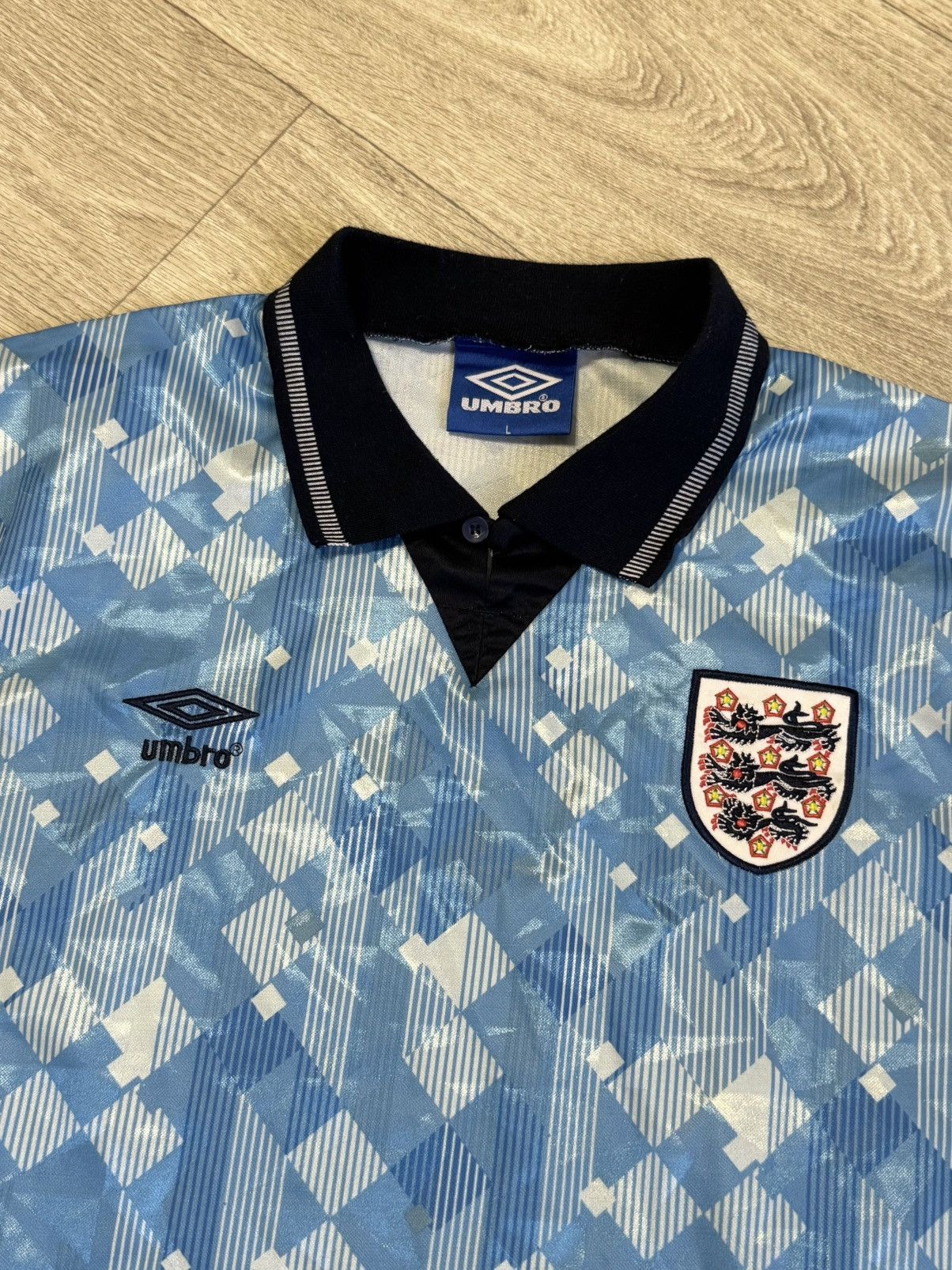 Umbro 🔷Rare Vintage Umbro England 1990/92 Soccer jersey🔷 Size US L / EU 52-54 / 3 - 3 Thumbnail