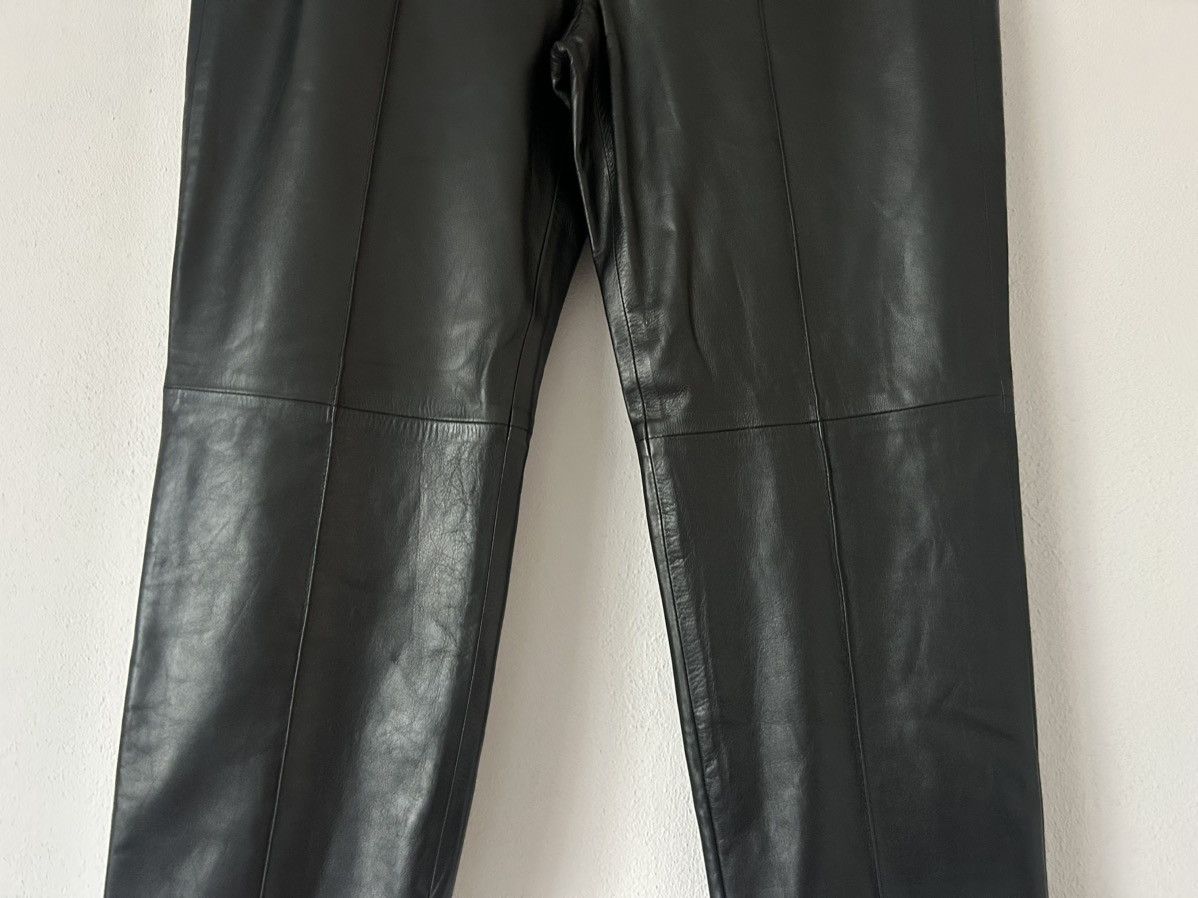 Gucci Gucci Black Leather Slim-Fit Pants Size US 32 / EU 48 - 3 Thumbnail