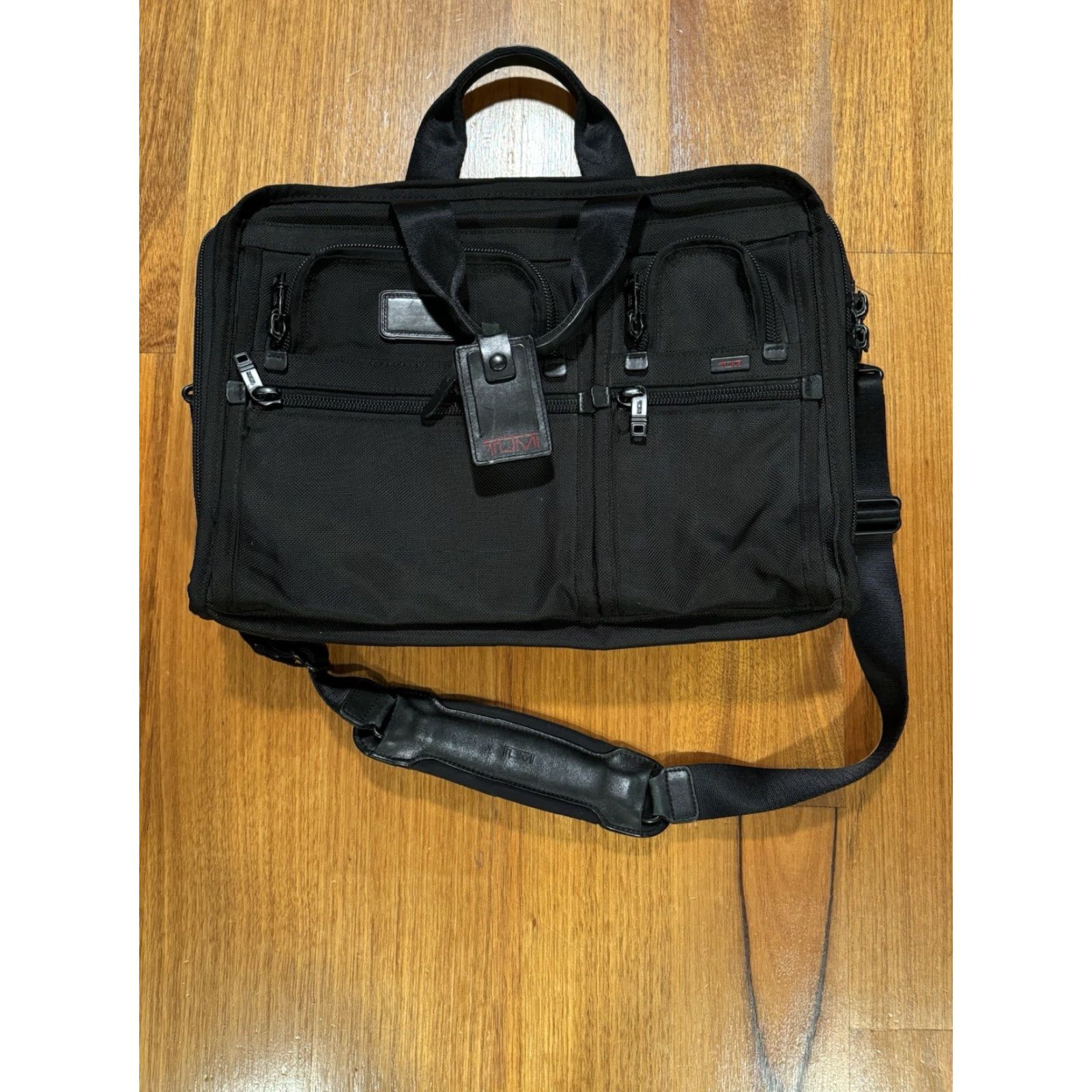 Tumi Tumi Alpha Briefcase 26114DH Leather Nylon Black Laptop Bag Shoulder Bag Men Large Black Size ONE SIZE - 5 Thumbnail