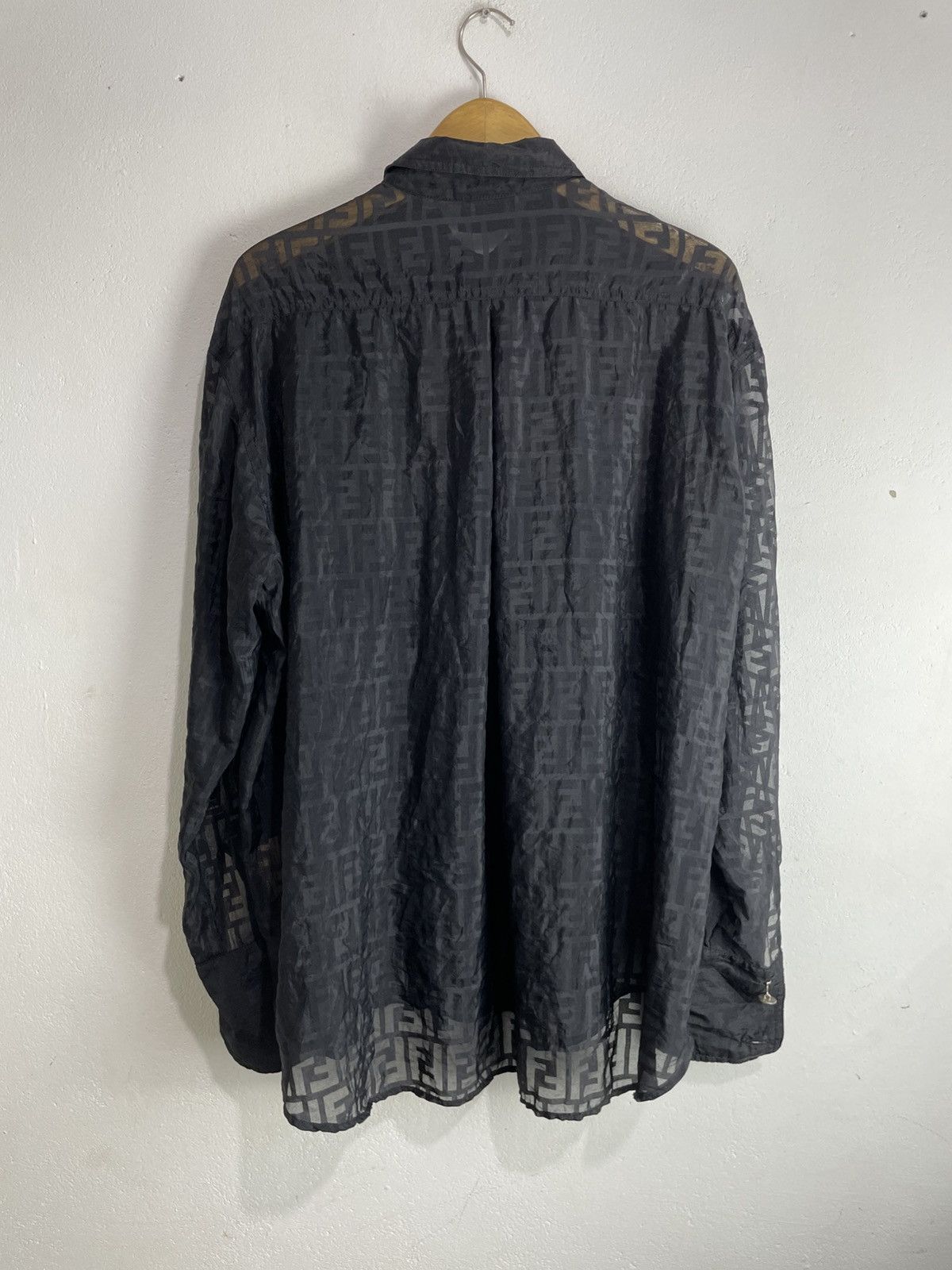 Fendi Fendi Monogram Mesh Shirt Size US L / EU 52-54 / 3 - 8 Thumbnail
