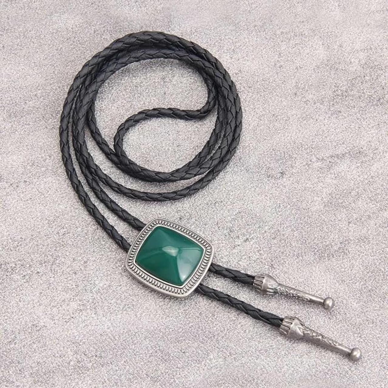 Other Men's Bolo Tie Cowboy Necklace Leather Necktie Western Size ONE SIZE - 4 Thumbnail