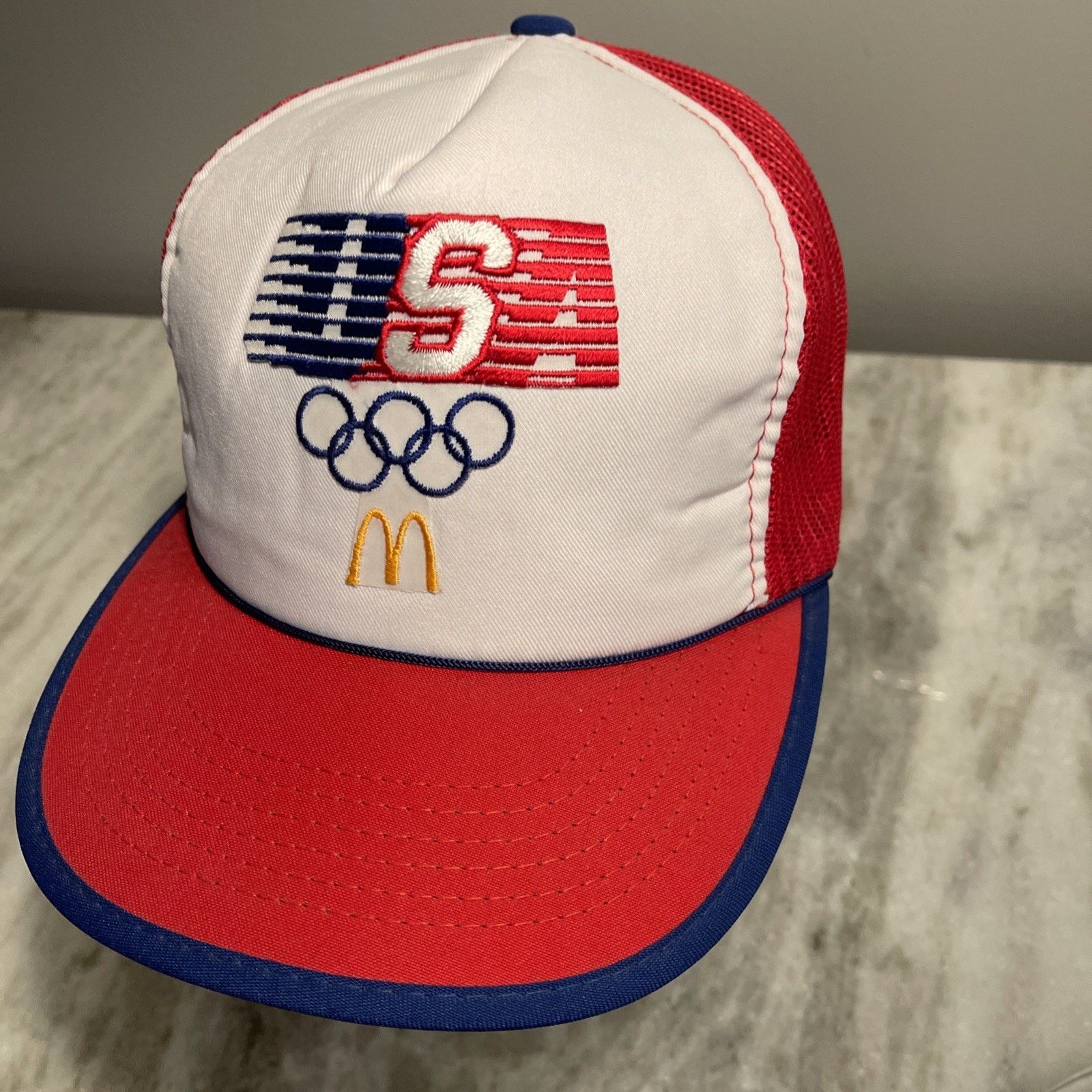Vintage 1984 USA Olympics McDonald's Vintage Snapback Trucker Hat Size ONE SIZE - 3 Thumbnail