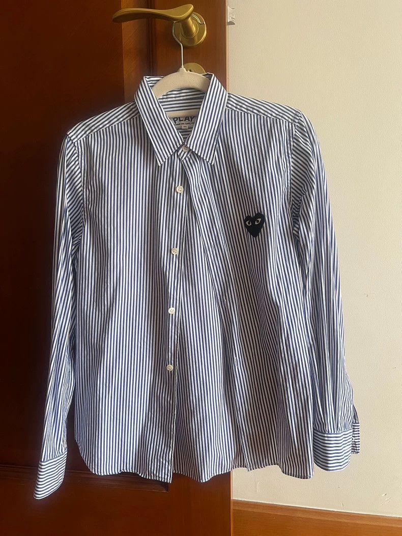 Comme des Garcons Comme Des Garcons Striped black heart shirt 2505-Nextarrow Size M / US 6-8 / IT 42-44 - 1 Thumbnail