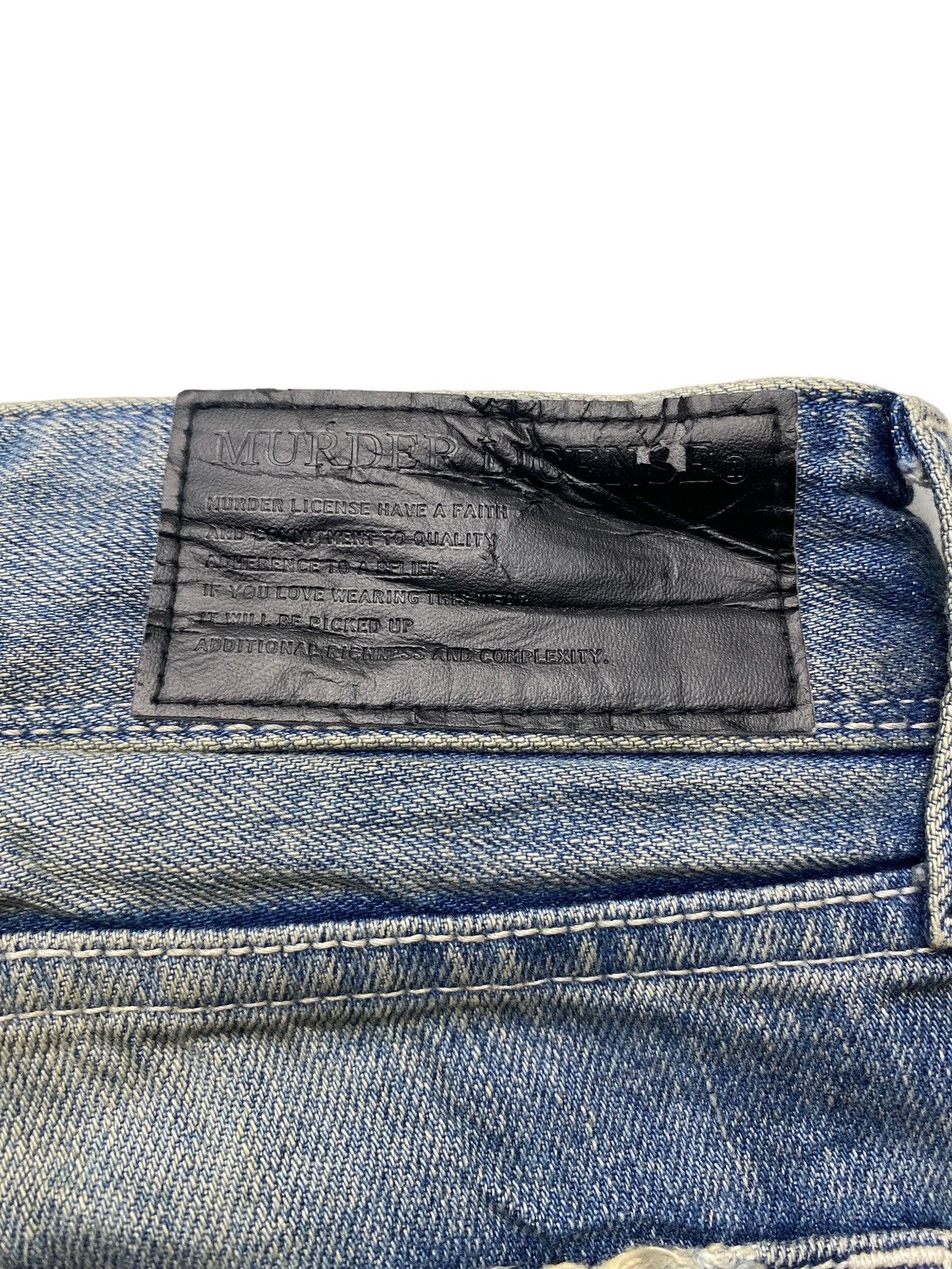 If Six Was Nine Vanquish Murder License Flared Distressed Jeans Size US 29 - 15 Thumbnail