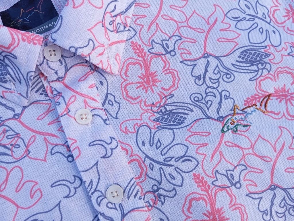 Greg Norman Greg Norman 🦈 Golf Polo shirt 🏌️ Design floral hawaii 🌺 Size US L / EU 52-54 / 3 - 1 Thumbnail
