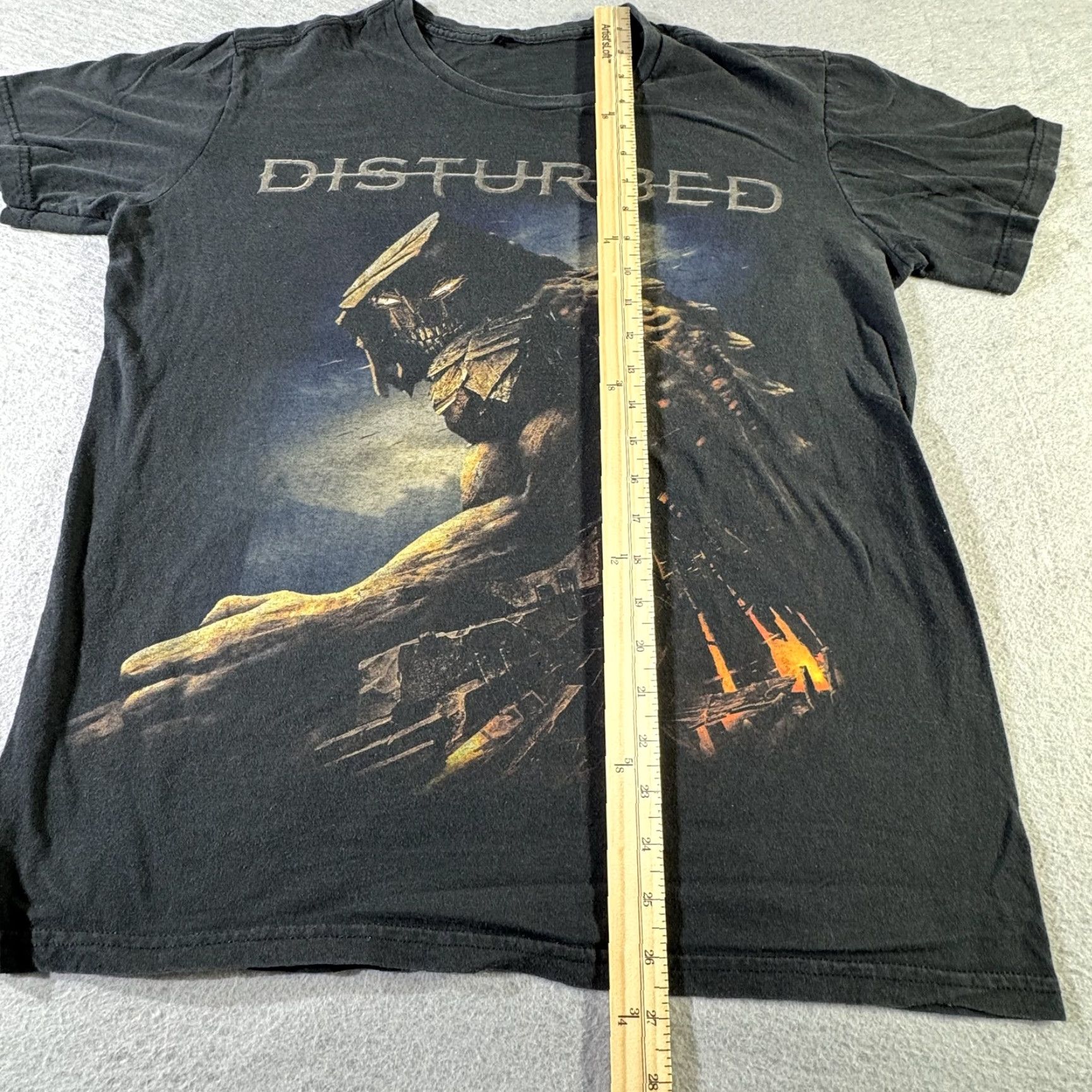 Vintage Disturbed Graphic T-Shirt Mens Large Black Heavy Metal Band Concert Tee Size US L / EU 52-54 / 3 - 5 Thumbnail