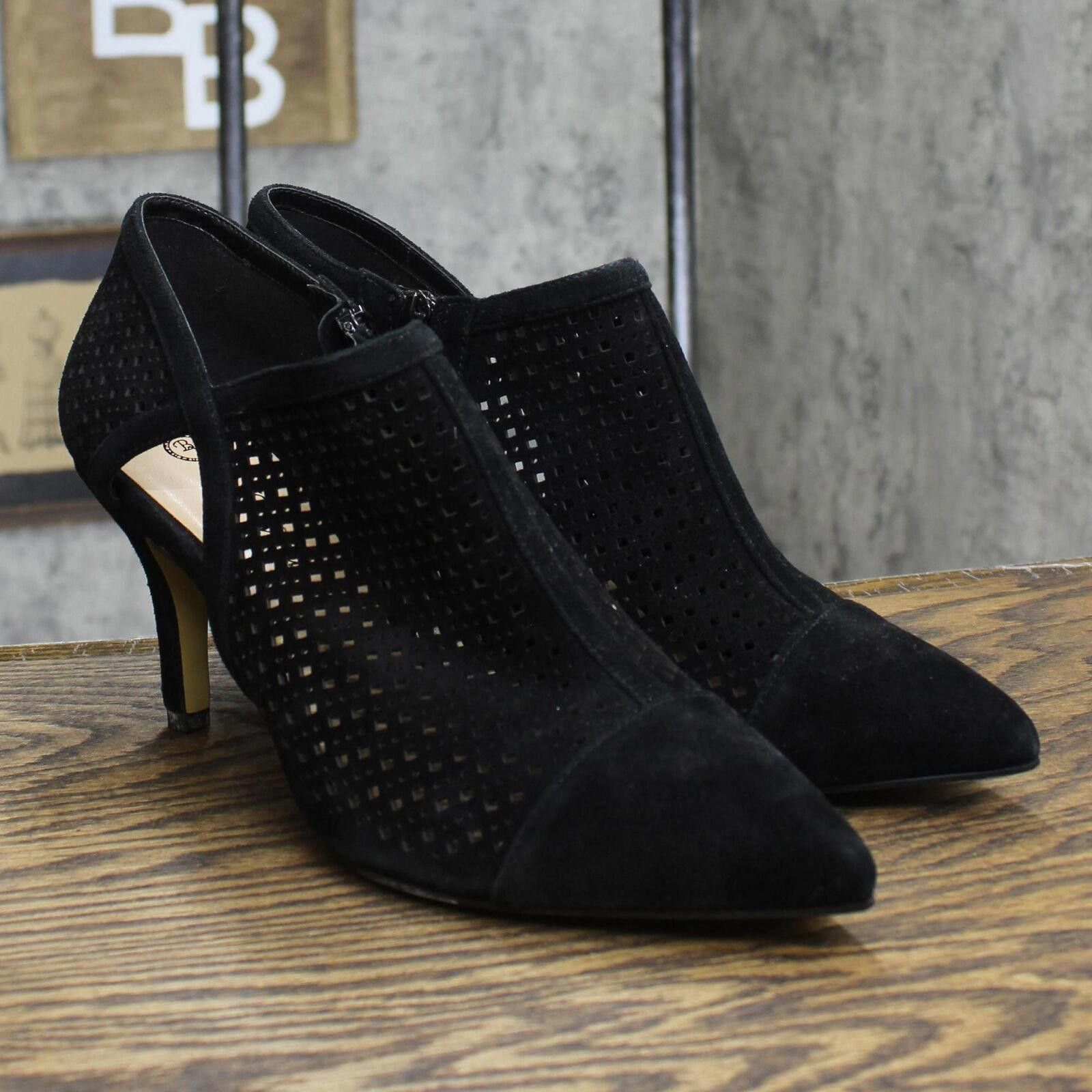 Designer Bella Vita Suede Tiana Pump Heeled Shoes TIANA Black 10WW Size US 10 / IT 40 - 1 Thumbnail