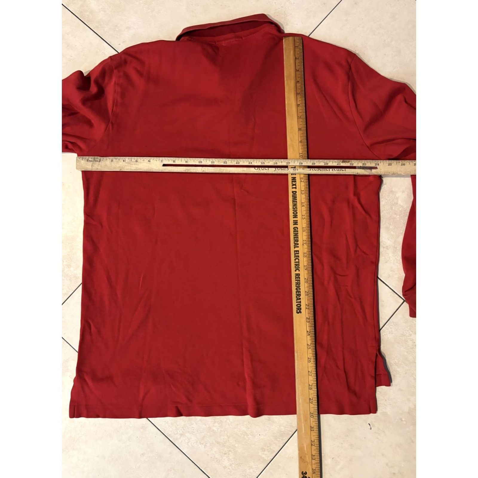 Polo Ralph Lauren Polo Ralph Lauren Polo Shirt Mens XL Red Long Sleeve Pony Logo Open Placket Size US XL / EU 56 / 4 - 6 Thumbnail