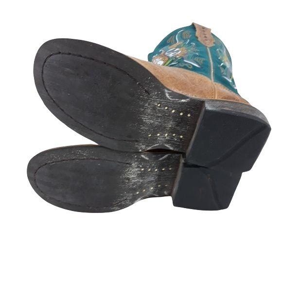 Ariat Ariat Cowboy Boots Sz 8.5 Turquoise Day Of The Dead Skull Ro Size US 8.5 / IT 38.5 - 9 Thumbnail