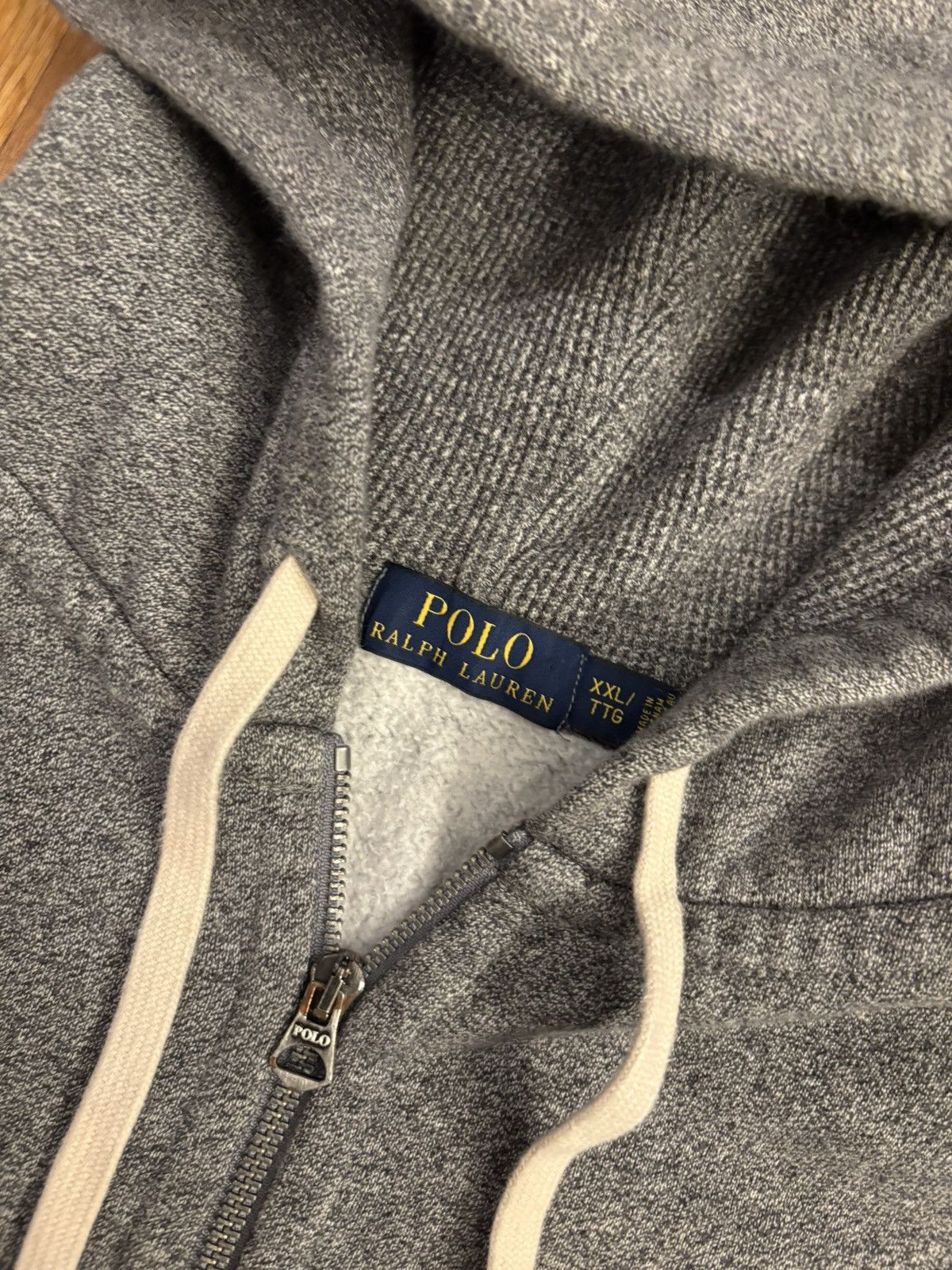 Polo Ralph Lauren Grey Polo Ralph Lauren Zip Up Hoodie Mens XL Size US L / EU 52-54 / 3 - 3 Thumbnail