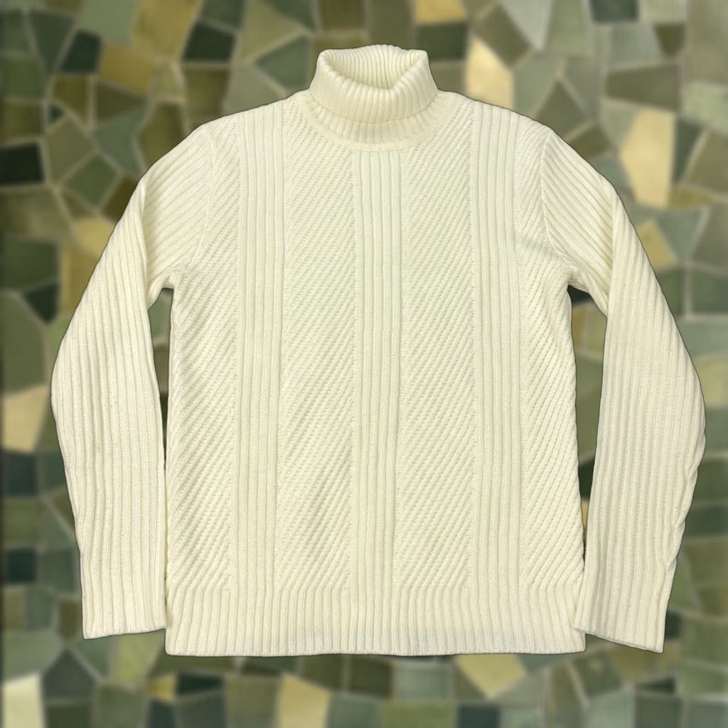 Loft LOFT Sweater Women’s Large Ivory Pullover Turtleneck Ribbed Knit Long Sleeve Size L / US 10 / IT 46 - 1 Thumbnail