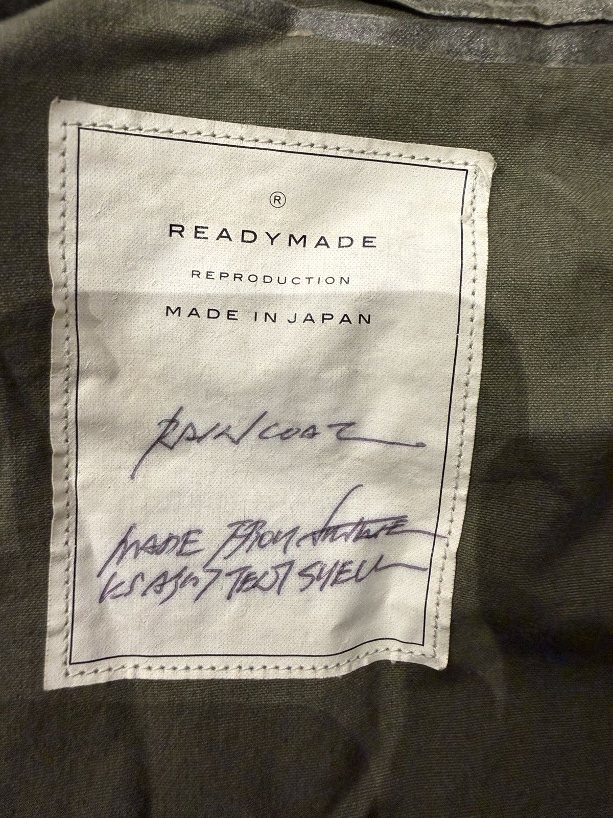 READYMADE Readymade Vintage Army Fabric Raincoat Size US M / EU 48-50 / 2 - 4 Thumbnail