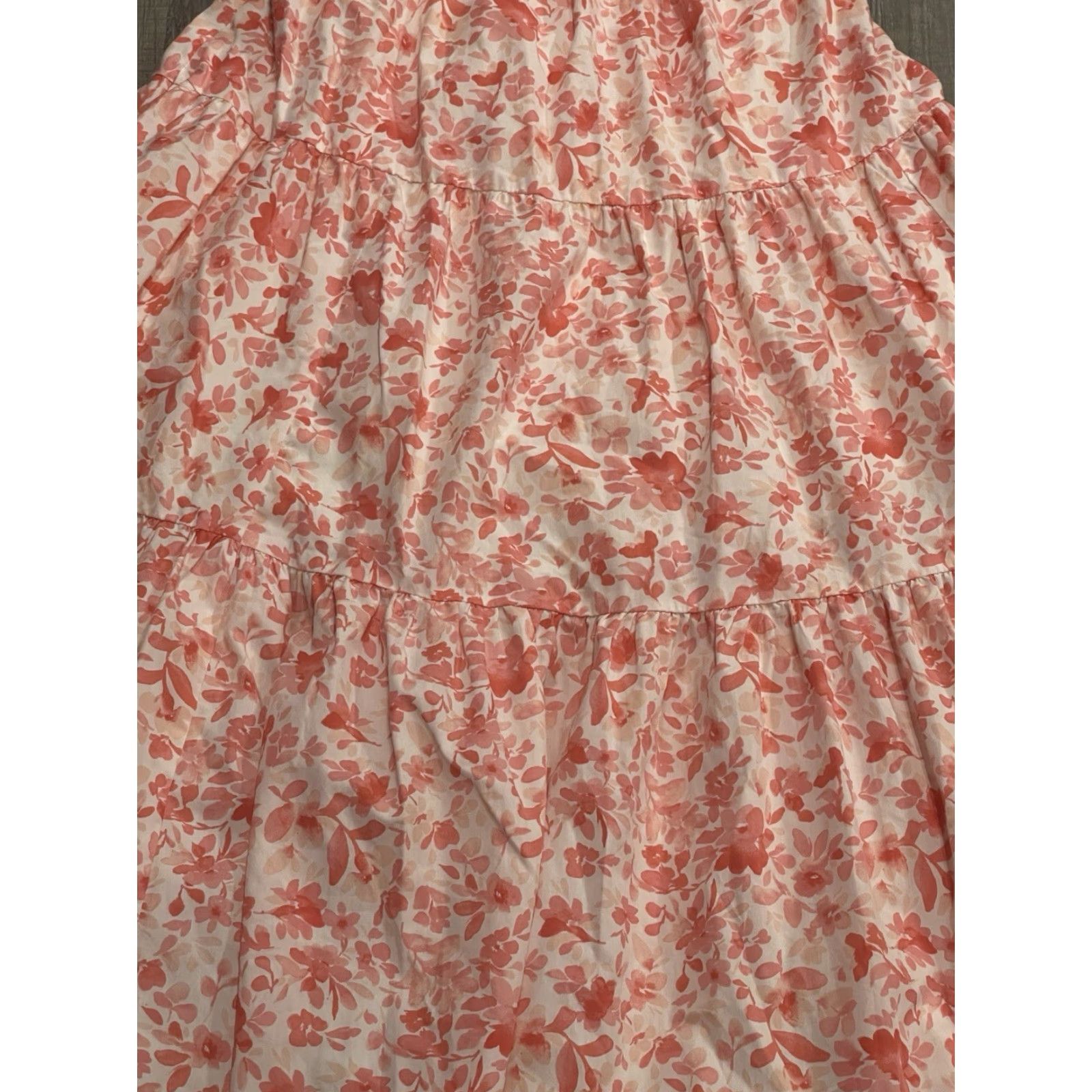 Abercrombie & Fitch NWT Abercrombie & Fitch Chase Ruffle Pink Floral Day Dress Sz Medium Women Midi Dress Size M / US 6-8 / IT 42-44 - 7 Thumbnail