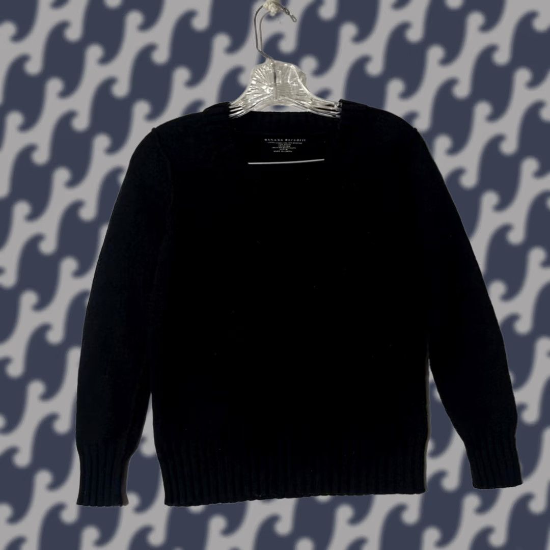 Banana Republic Banana Republic V-Neck Wool Knit Pullover Black Long Sleeve Sweater Women Size M Size M / US 6-8 / IT 42-44 - 1 Thumbnail