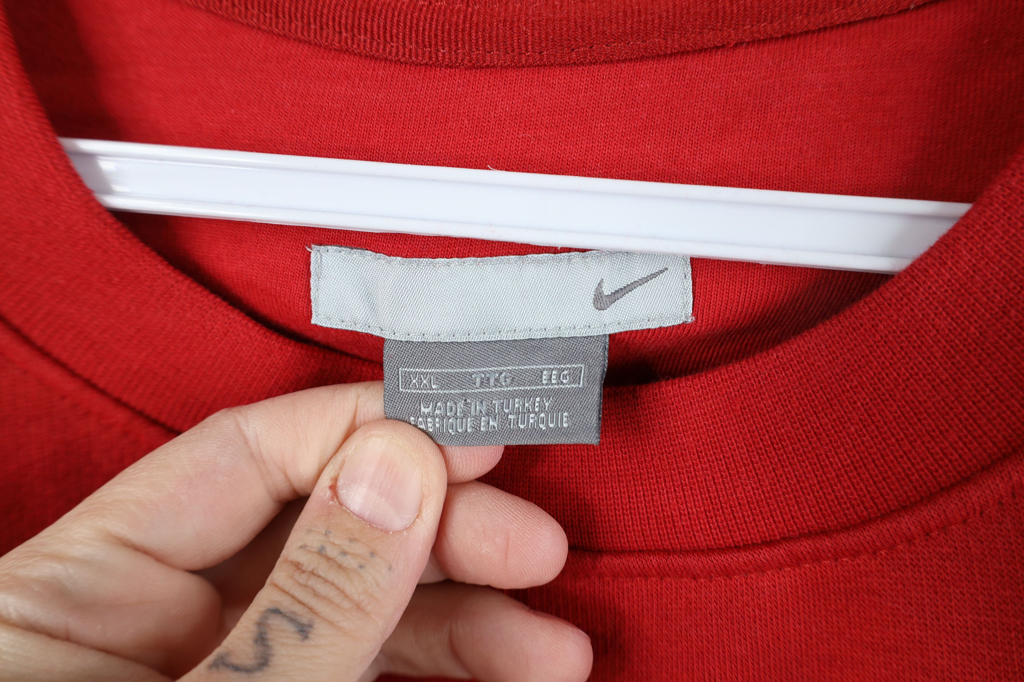 Nike Vintage Y2K Nike Scott Mini Swoosh Crewneck Sweatshirt Red Size US XXL / EU 58 / 5 - 5 Thumbnail