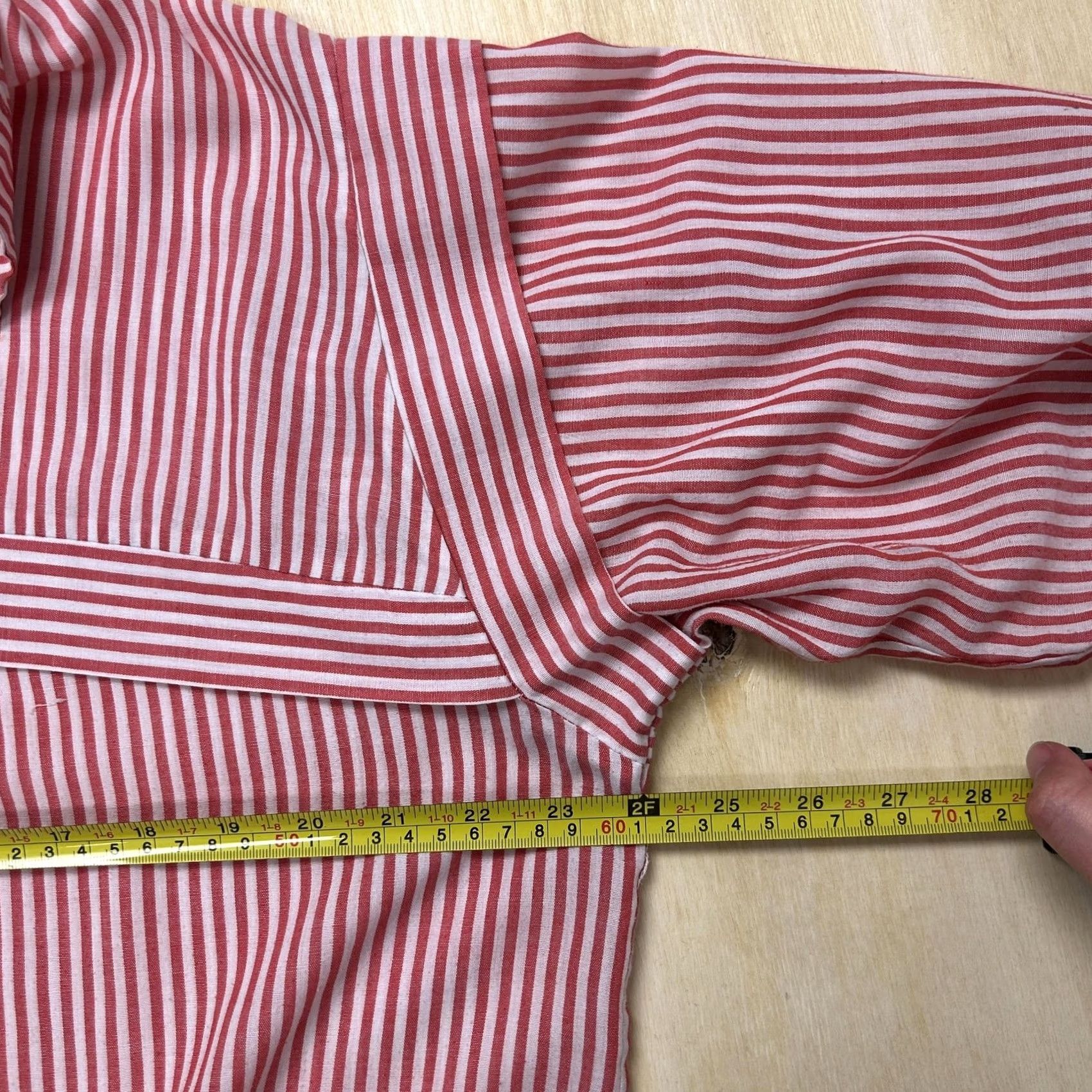 Vintage VINTAGE Gary-Cees Shirt Womens XL Red Stripe 3/4 Sleeve Band Collar Made In USA Size XL / US 12-14 / IT 48-50 - 5 Thumbnail