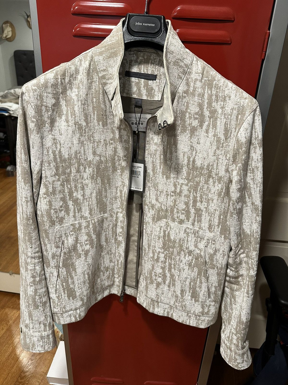 John Varvatos #’d Limited edition JV cork painted linen jacket Size US S / EU 44-46 / 1 - 2 Thumbnail