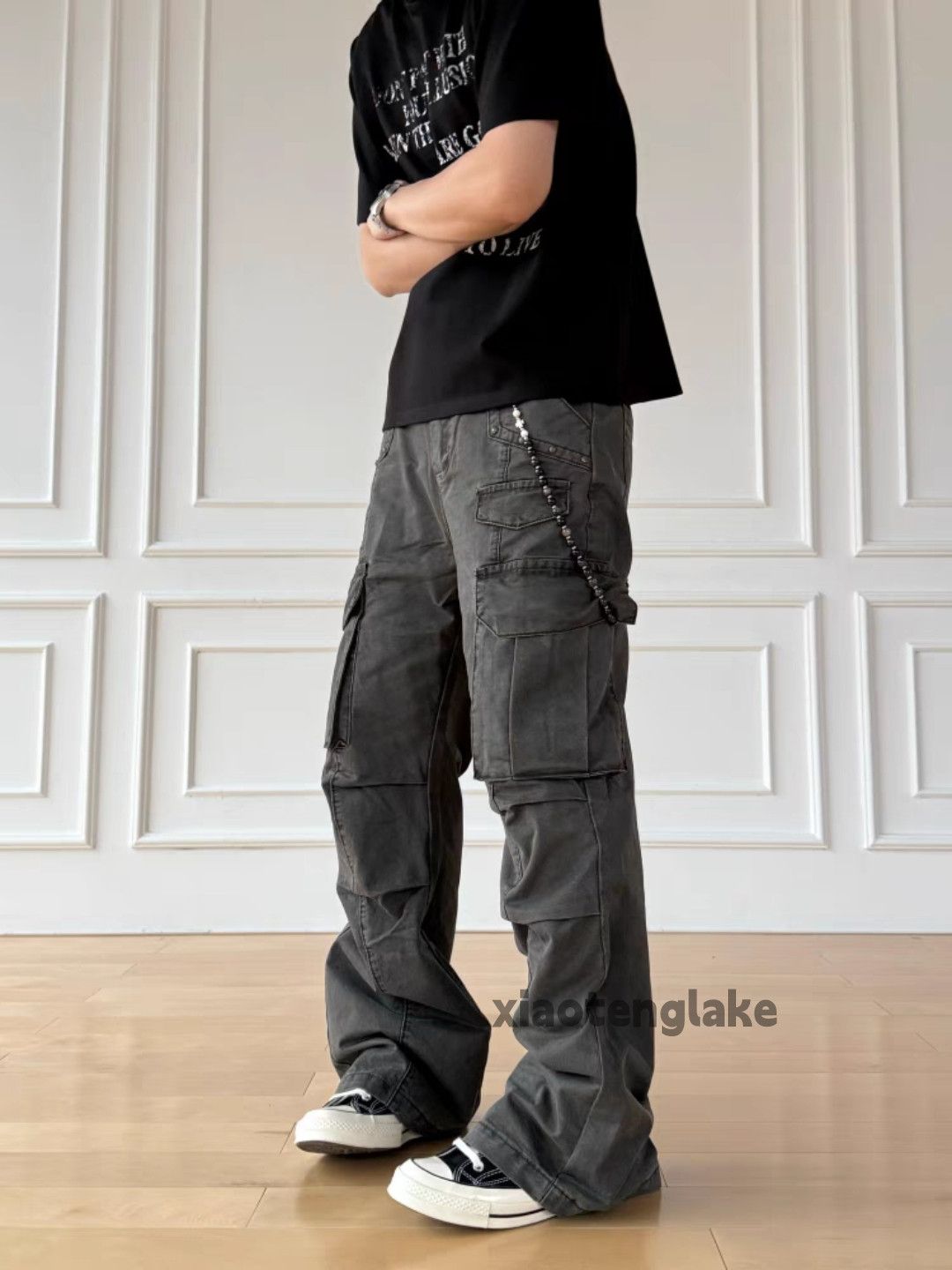 Vintage Unisex washed retro faded loose baggy pleated pants Size US 32 / EU 48 - 9 Thumbnail