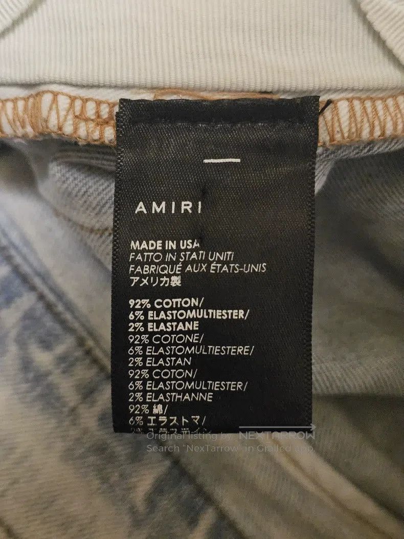 Amiri Amiri Washed Light Color Hole Denim Jeans Size US 32 / EU 48 - 7 Thumbnail