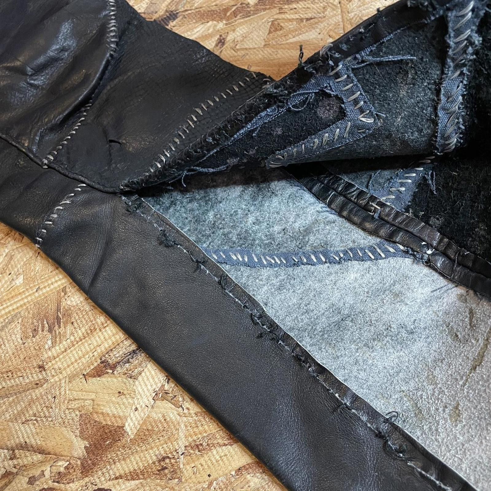 Other Vintage antique 1960s leather patchwork hippie biker pants Size US 30 / EU 46 - 7 Thumbnail