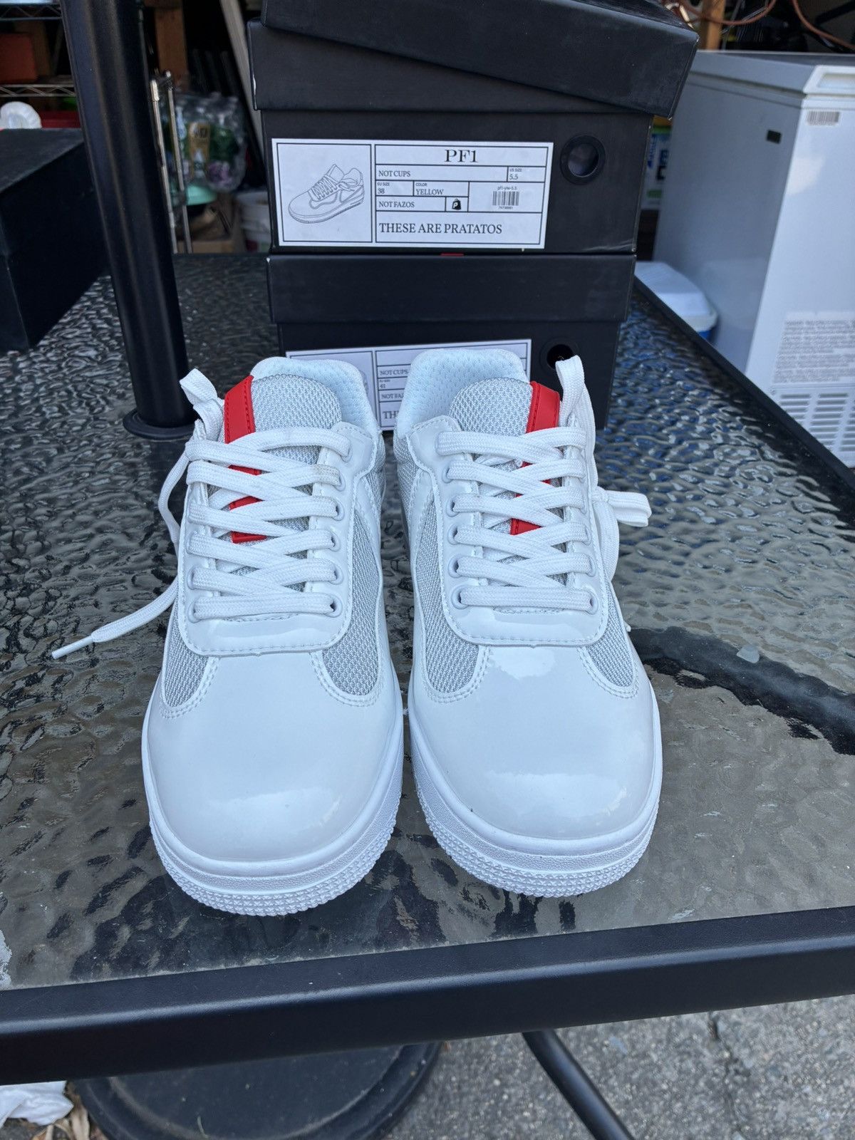 Imran Potato IMRAN POTATO PF1 WHITE PRADA Size US 5.5 / EU 38 - 3 Thumbnail