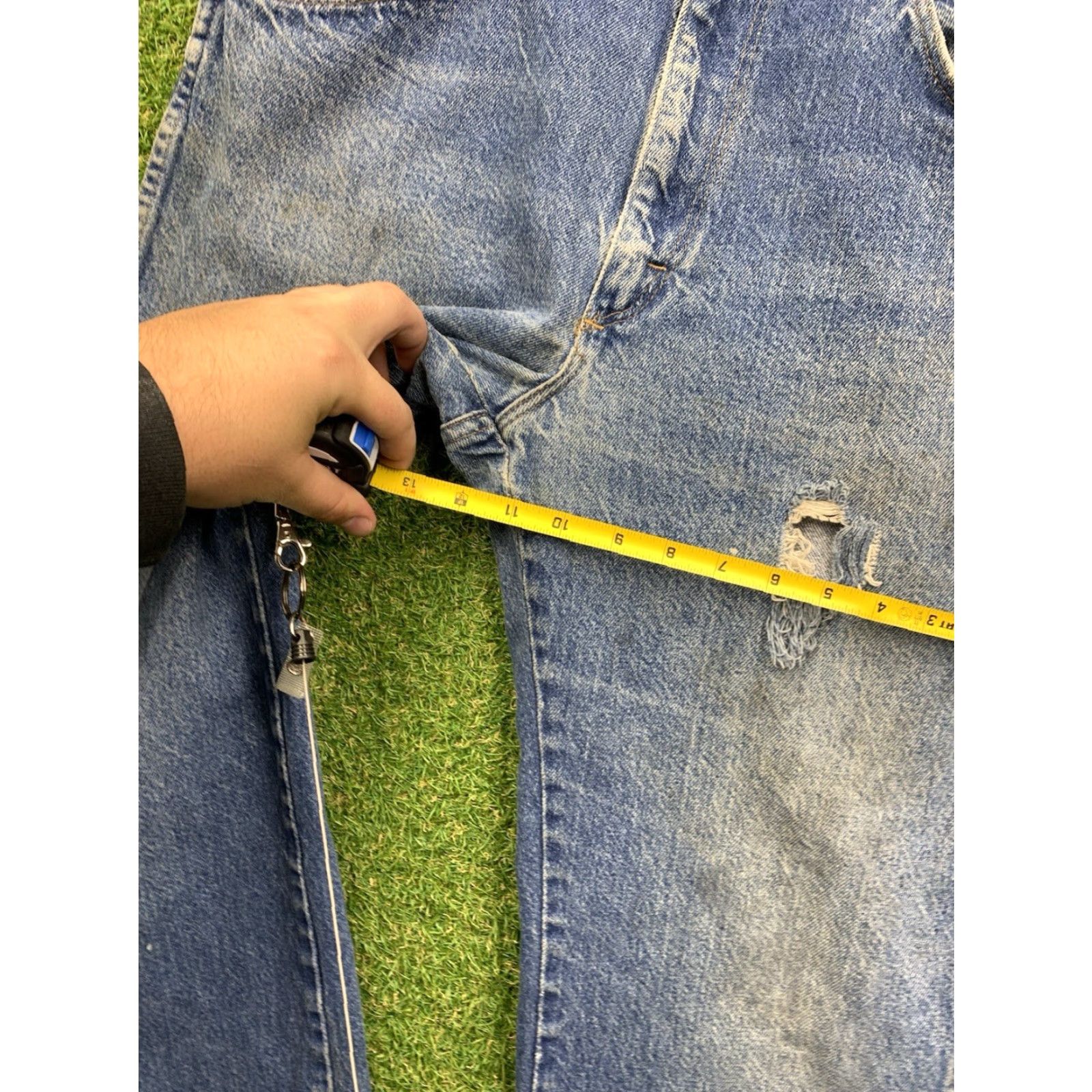 Vintage VINTAGE Sedgefield Jeans Mens 35x32 Denim Blue 5-Pocket Straight Leg Classic Fit 80s Cowboy USA Jeans Mens Size US 35 - 4 Thumbnail