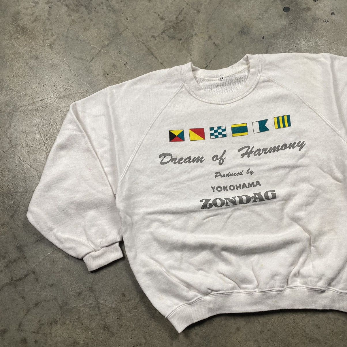 Japanese Brand × Vintage 90s Yokohama Zondag Cropped Crewneck Size XS / US 0-2 / IT 36-38 - 2 Thumbnail