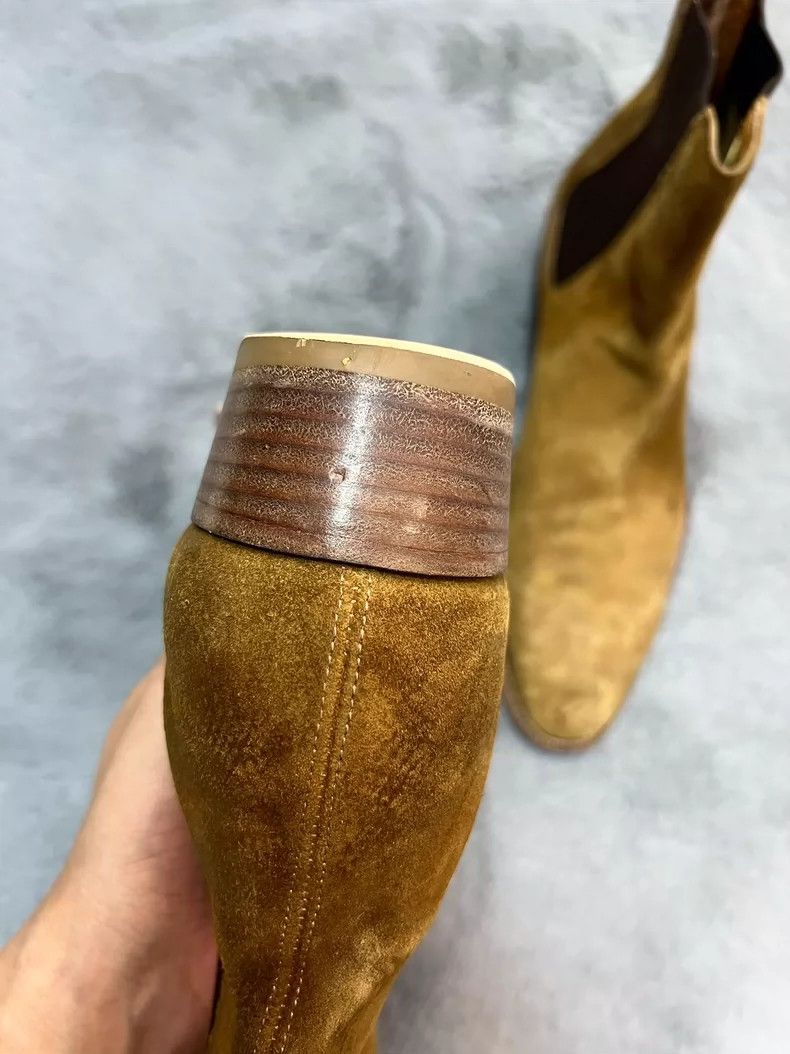 Saint Laurent Paris Saint Laurent Paris Fall/Winter Yellow Suede Basic Chelsea Size US 8 / EU 41 - 3 Thumbnail