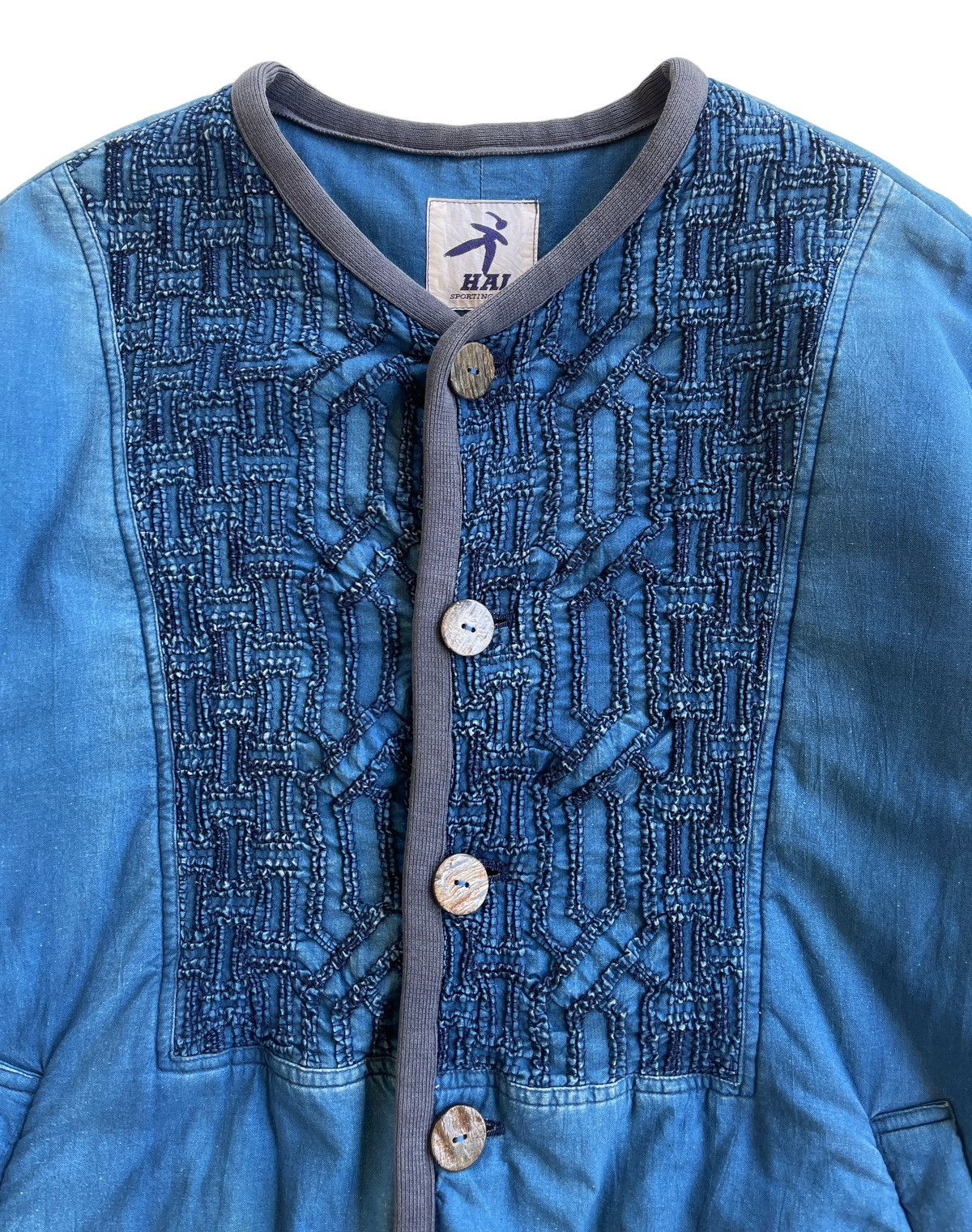 Hai Sporting Gear Issey Miyake Blue Indigo kimono Noragi Jacket Size US M / EU 48-50 / 2 - 7 Thumbnail