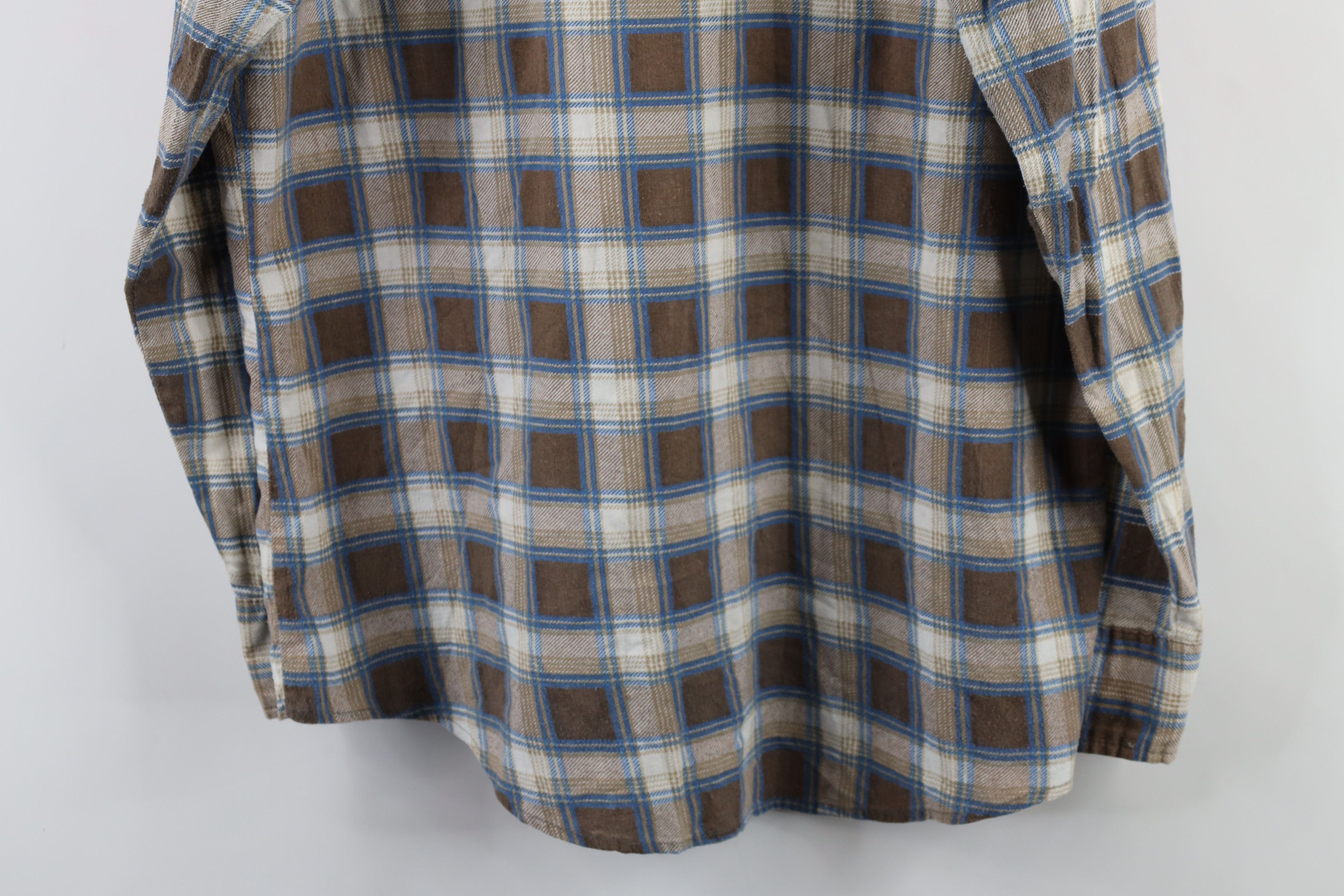 Vintage Vintage 70s Streetwear Flannel Collared Button Shirt Plaid Size US L / EU 52-54 / 3 - 14 Thumbnail