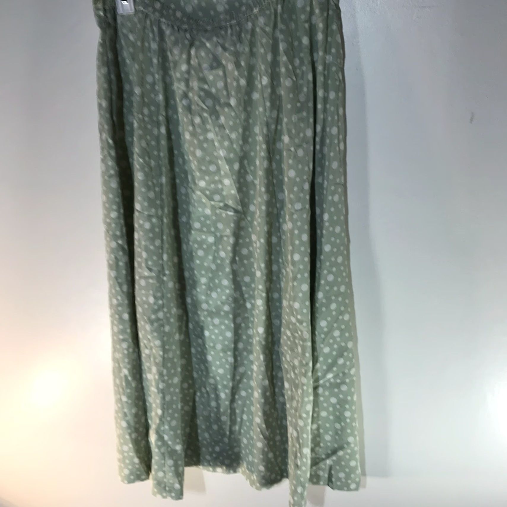 Vintage Vintage Yes Leslie Fay Mint Grn/Wht Polka Dot A-Line Maxi Skirt Womens Size 16 Size 38" / US 16 / IT 52 - 4 Thumbnail