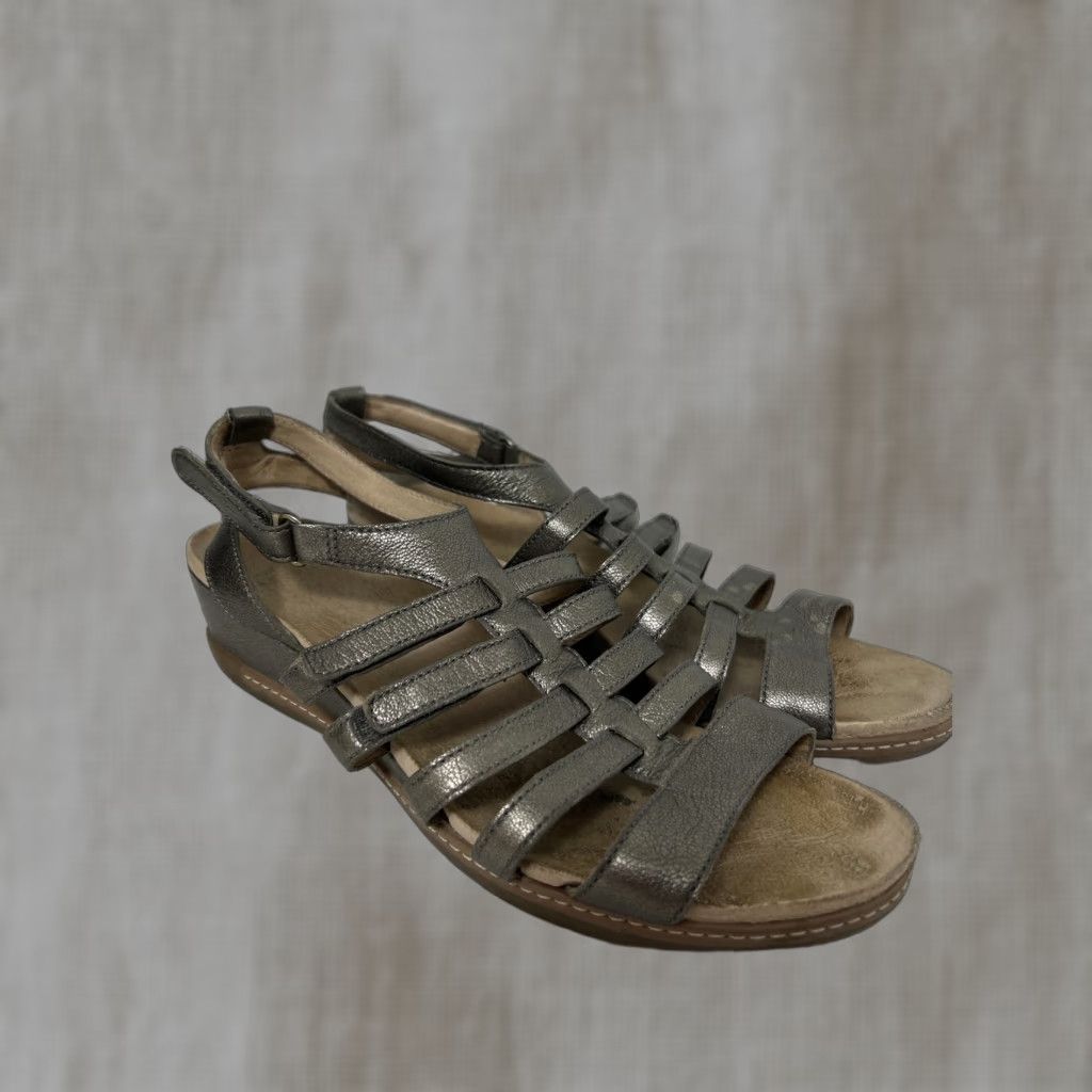 Dansko VINTAGE Dansko Athena Leather Gladiator Sandals Pewter 41 / US 10.5-11 MINT Womens Sandal Size US 10.5 / IT 40.5 - 1 Thumbnail
