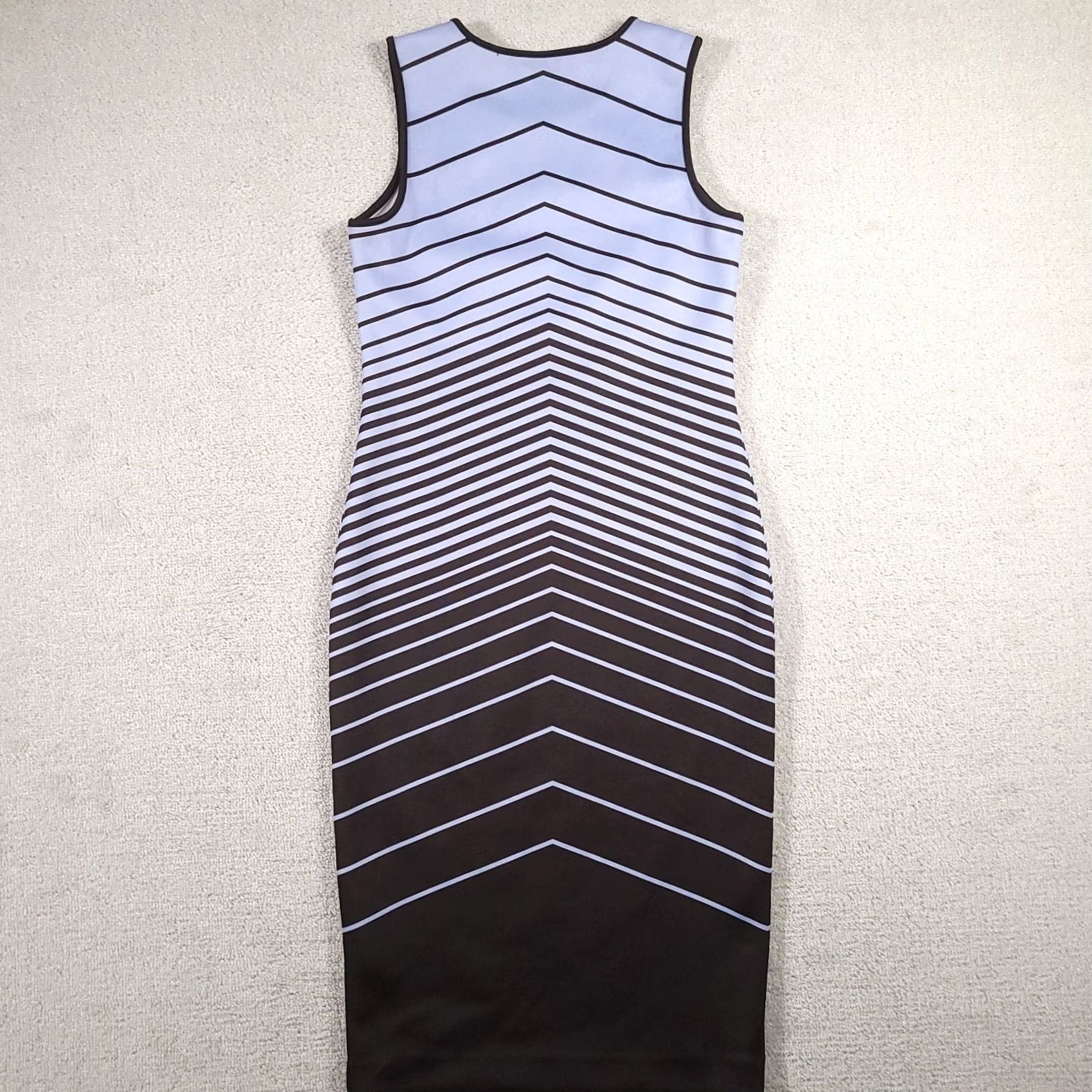 Apt. 9 Apt 9 Womens Sleeveless Jersey Knit Dress Midi Blue Black Size 10 Size L / US 10 / IT 46 - 6 Thumbnail