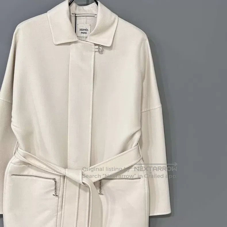 Hermes Hermes Cream Cashmere Coat Size XS / US 0-2 / IT 36-38 - 2 Thumbnail