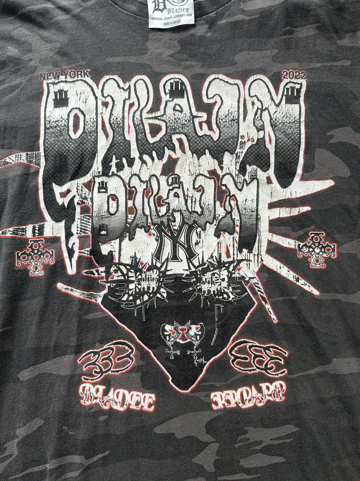 bladee 2022 drain gang nyc t shirt