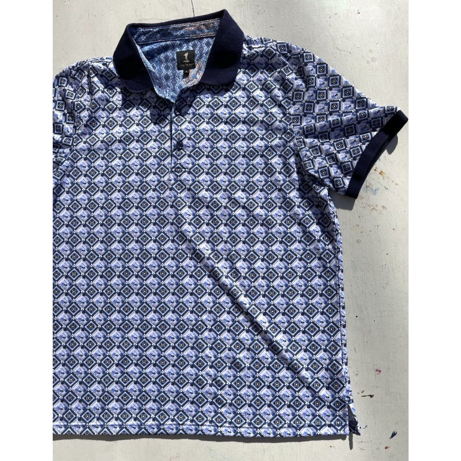 Other 1..Like No Other Polo Multicolor Diamond M Golf Casual Geometric Business Shirt Mens Adult Medium Multicolor 90s USA Logo Golf Size US M / EU 48-50 / 2 - 5 Thumbnail