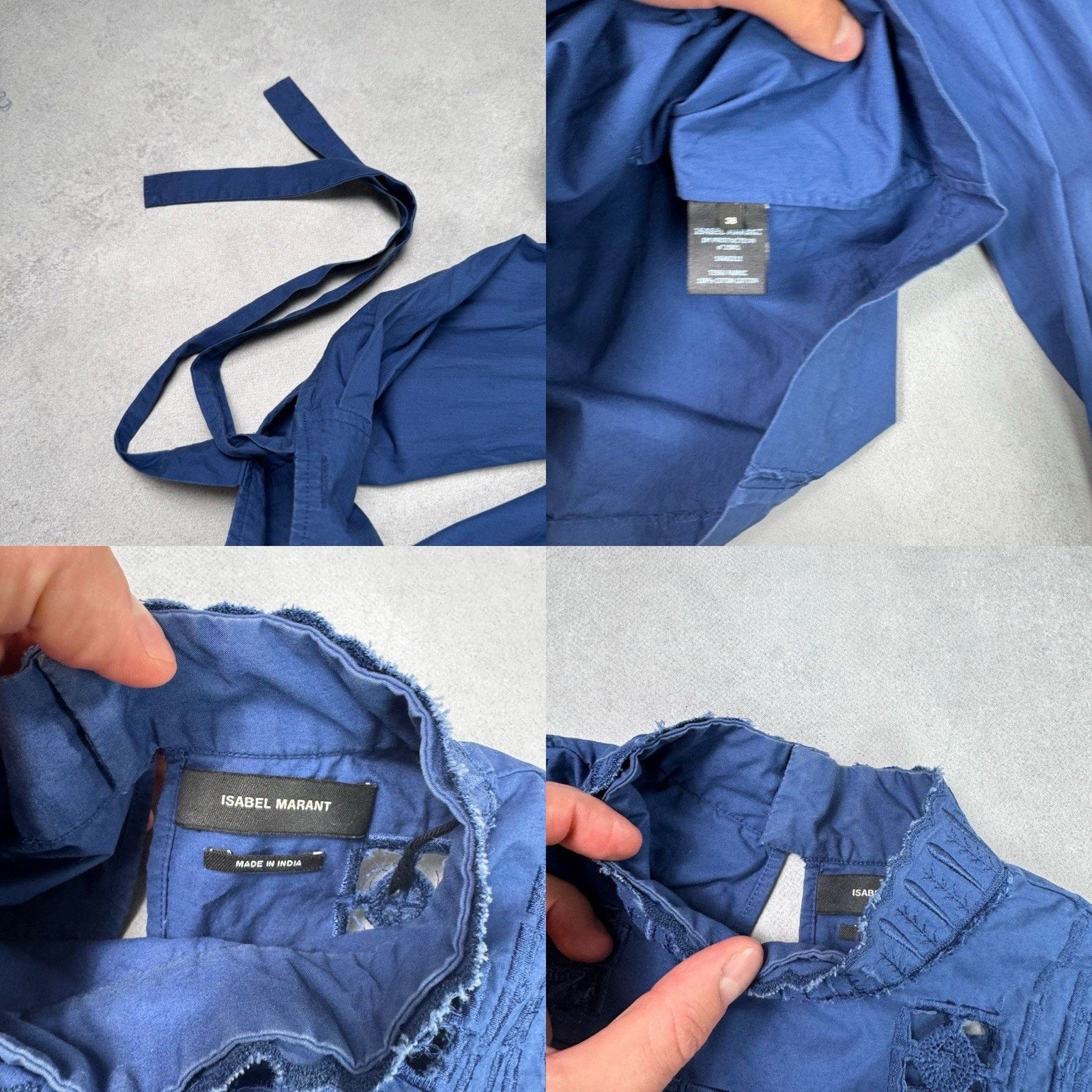Isabel Marant Isabe Marant Women Blouse Blue Size 38 Cotton Size XS / US 0-2 / IT 36-38 - 22 Thumbnail