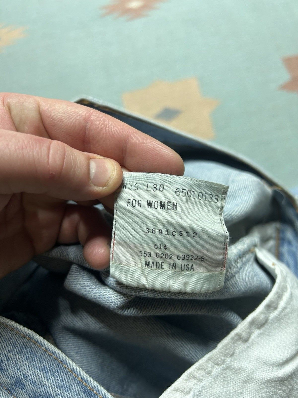 Vintage Vtg 90s Levi’s 501 jeans button fly straight light USA 32x30 Size 32" / US 10 / IT 46 - 10 Thumbnail
