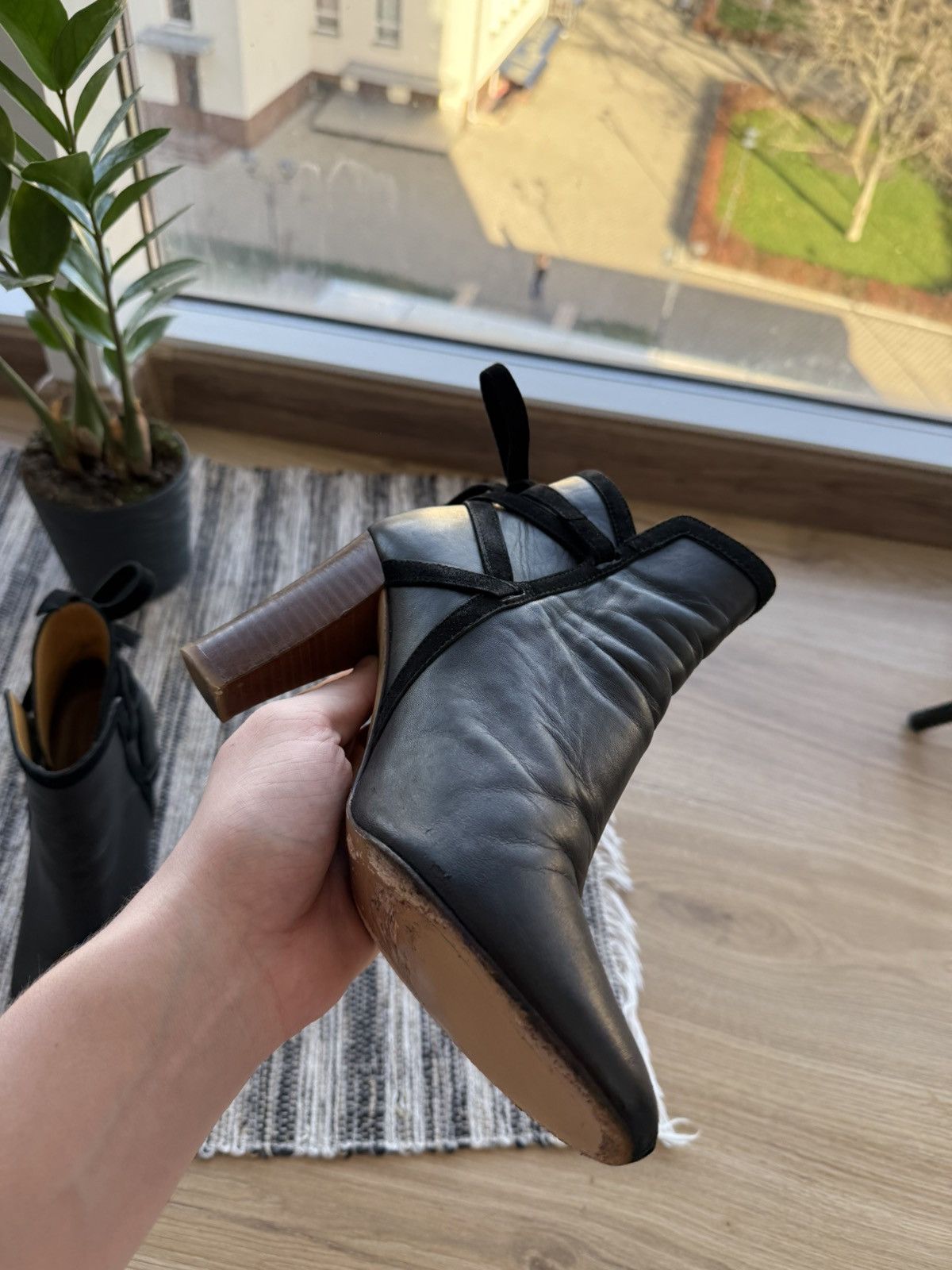 Sezane SEZANE BOOTS WOMENS SLIPON BLOCK HELL LEATHER BOOTIES CASUAL Size US 8 / IT 38 - 10 Thumbnail