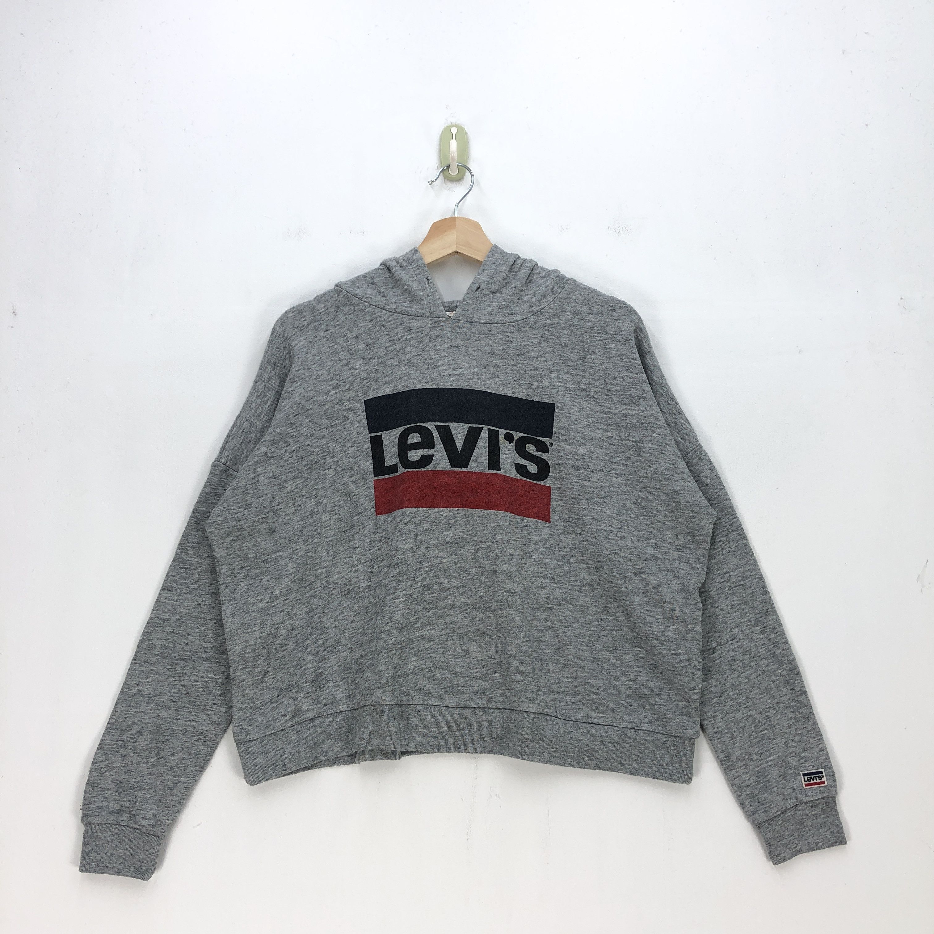 Levi's × Vintage Levis Hoodie Sweater Crop Top Levi's Sweatshirt Jumper Size US L / EU 52-54 / 3 - 2 Thumbnail