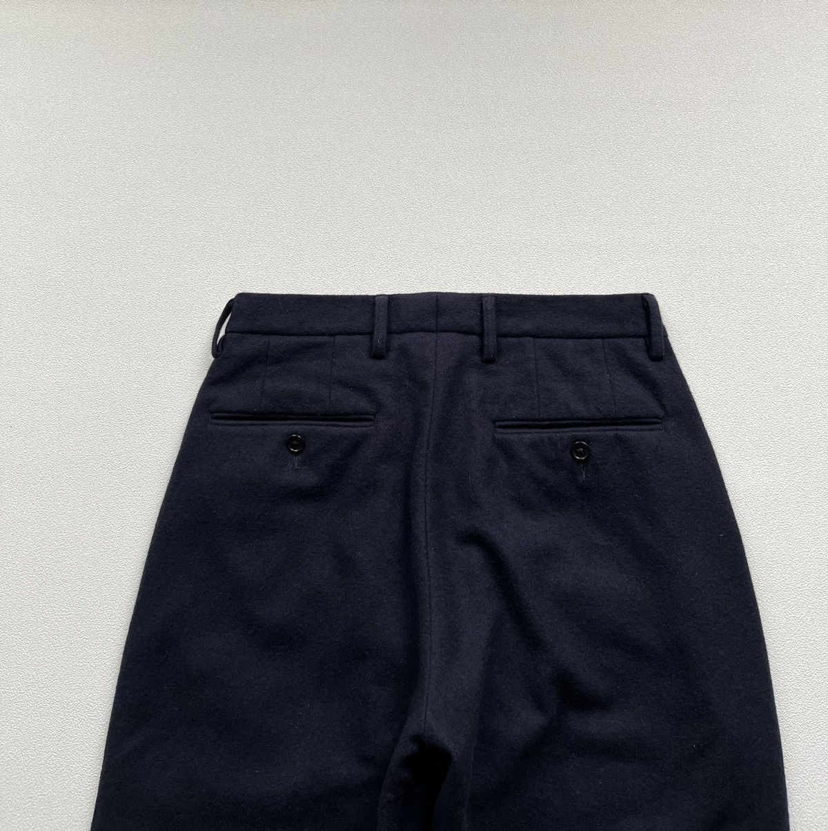 District UNITED ARROWS District United Arrows 2Pleats Wide Wool Flannel Pants DNavy Size US 28 / EU 44 - 5 Thumbnail