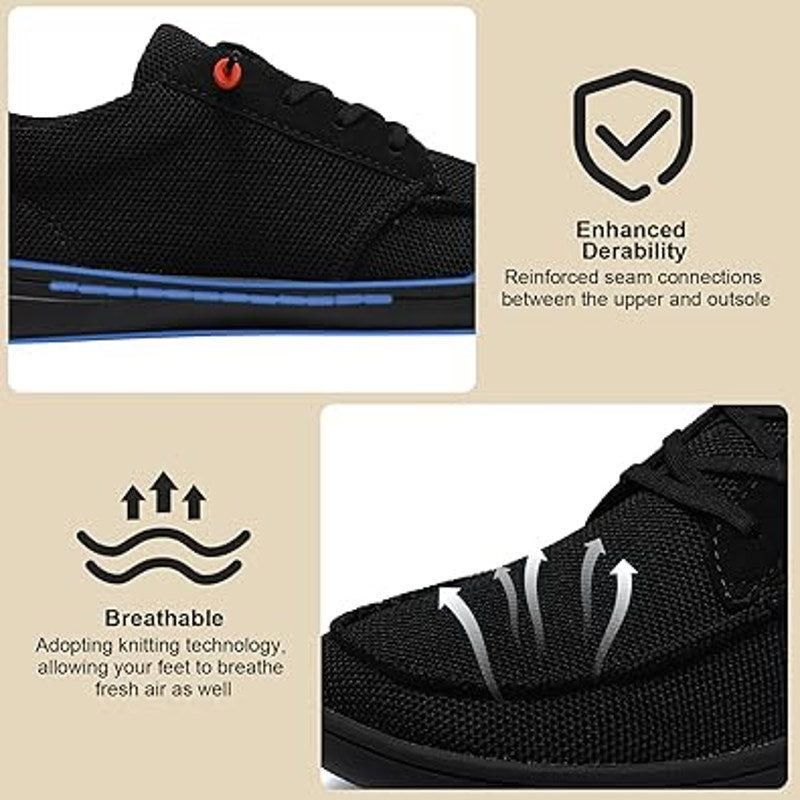 Other Pulltop Men's Size 8 Black Lace Up Barefoot Casual Shoes Size US 8 / EU 41 - 5 Thumbnail
