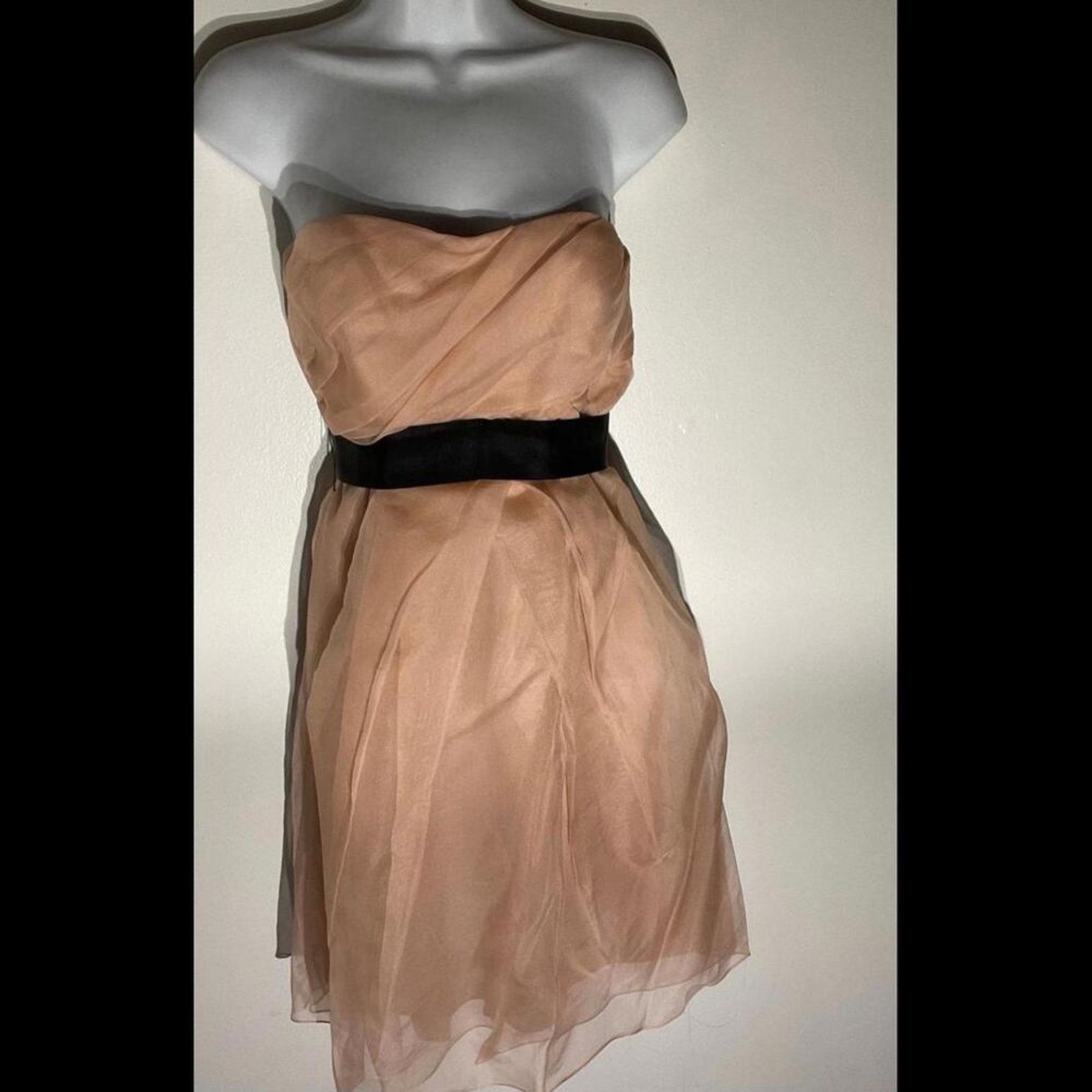 Vera Wang Vera Wang strapless dress gown in pink satin Size S / US 4 / IT 40 - 4 Thumbnail