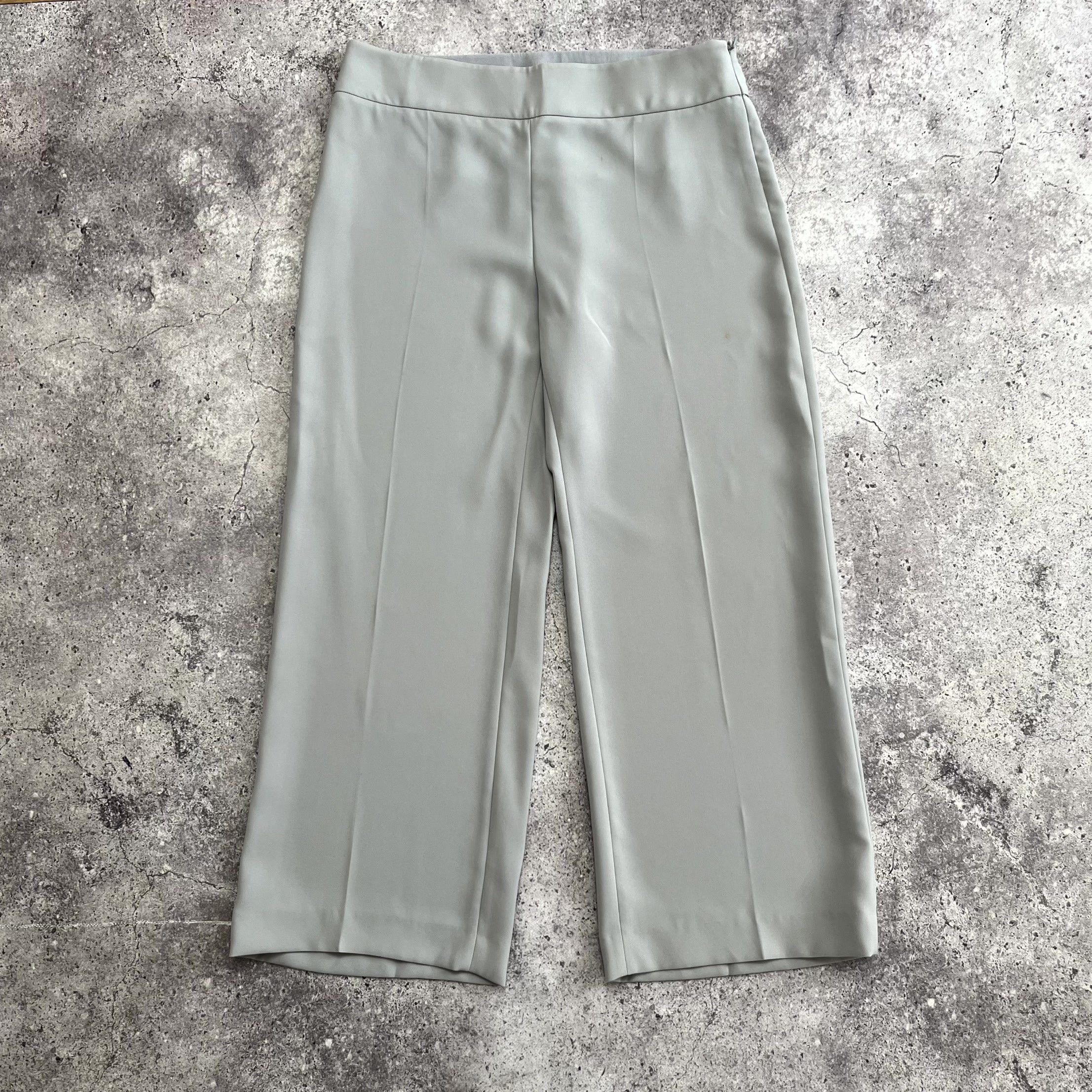 Armani Collezioni Armani Collezioni Gray Straight Wide Leg Pants Size EU 46 Size 32" / US 10 / IT 46 - 1 Thumbnail