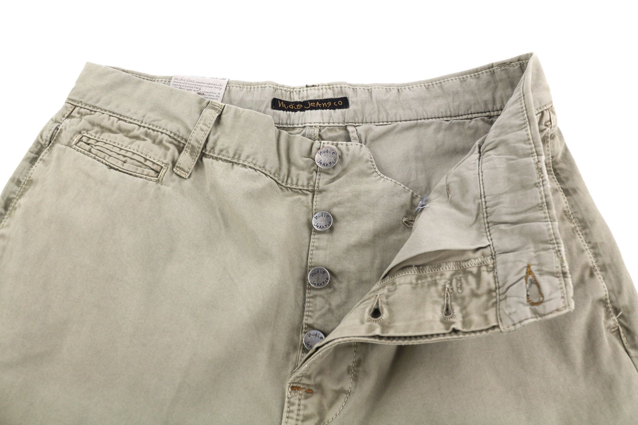 Nudie Jeans KHAKI REGULAR W29/L30 Beige Chino Trousers 82655 Size US 29 - 4 Thumbnail