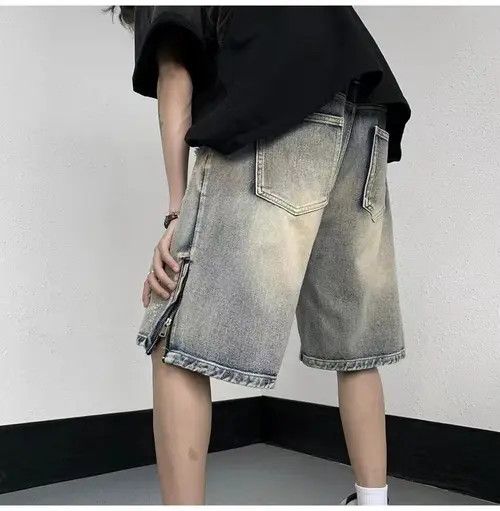 VIBE Street Hip Hop Vintage Loose Fit Denim Shorts Size US 31 - 5 Thumbnail