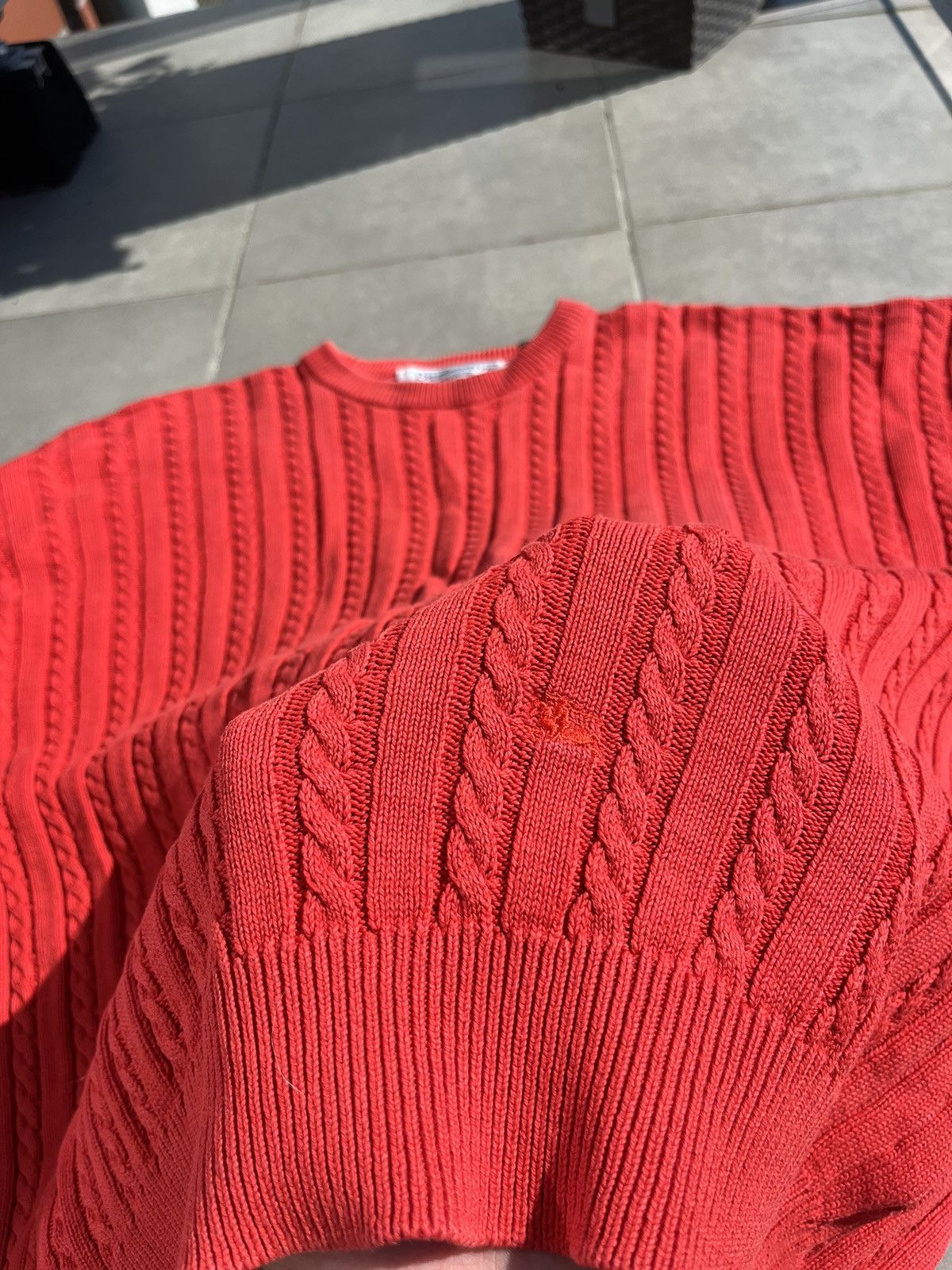 Burberry × Vintage Vintage Burberrys Red Jumper Sweater Size US L / EU 52-54 / 3 - 4 Thumbnail