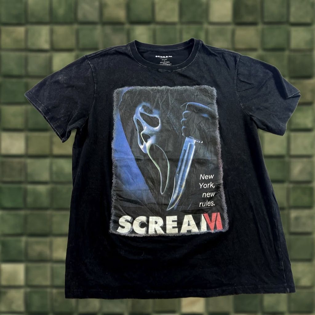 Vintage Scream Shirt Men's Black Ghostface Horror Movie T-Shirt L Size US L / EU 52-54 / 3 - 1 Thumbnail